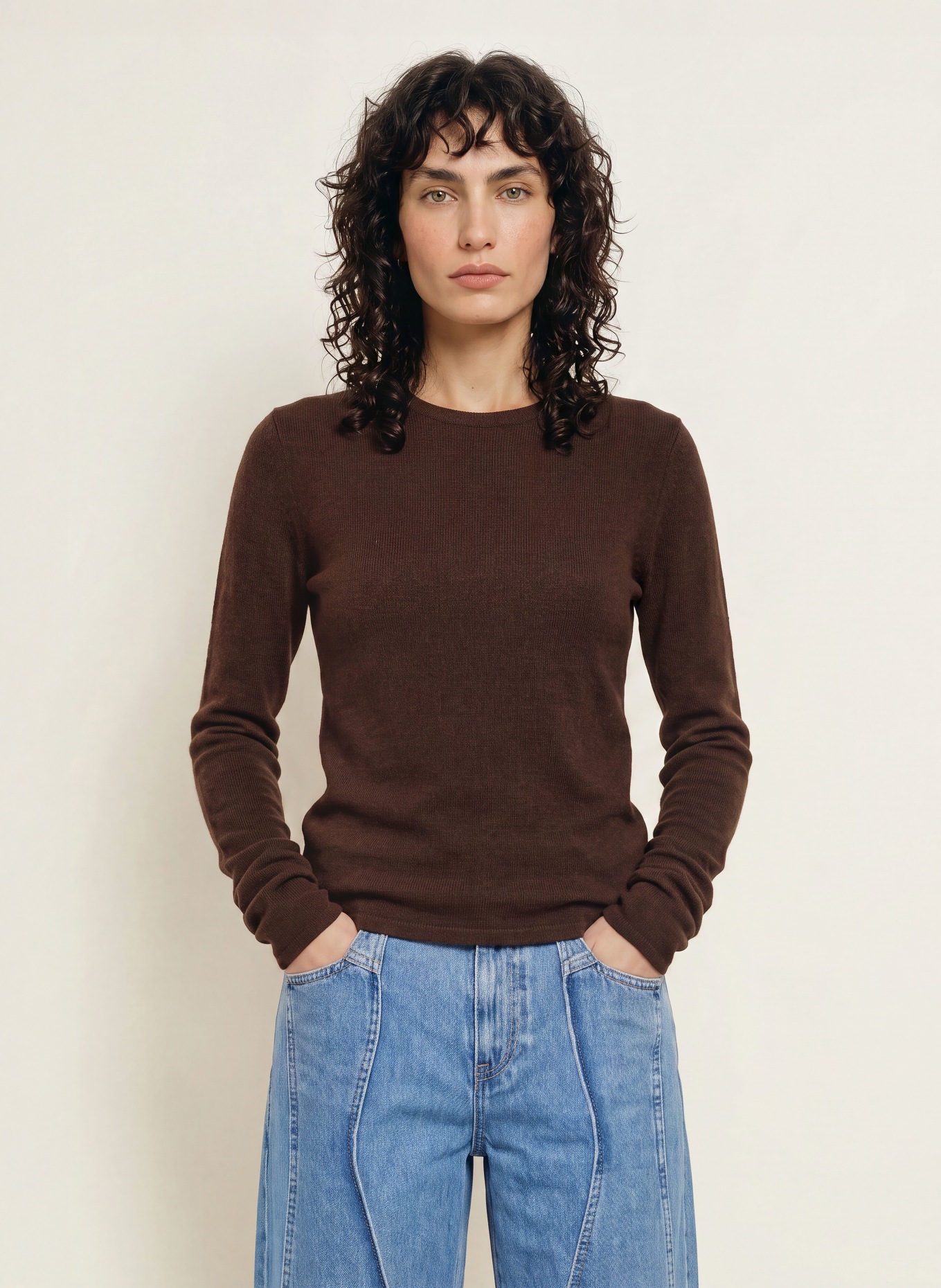 CLOSED Trui: MARRON FONCÉ