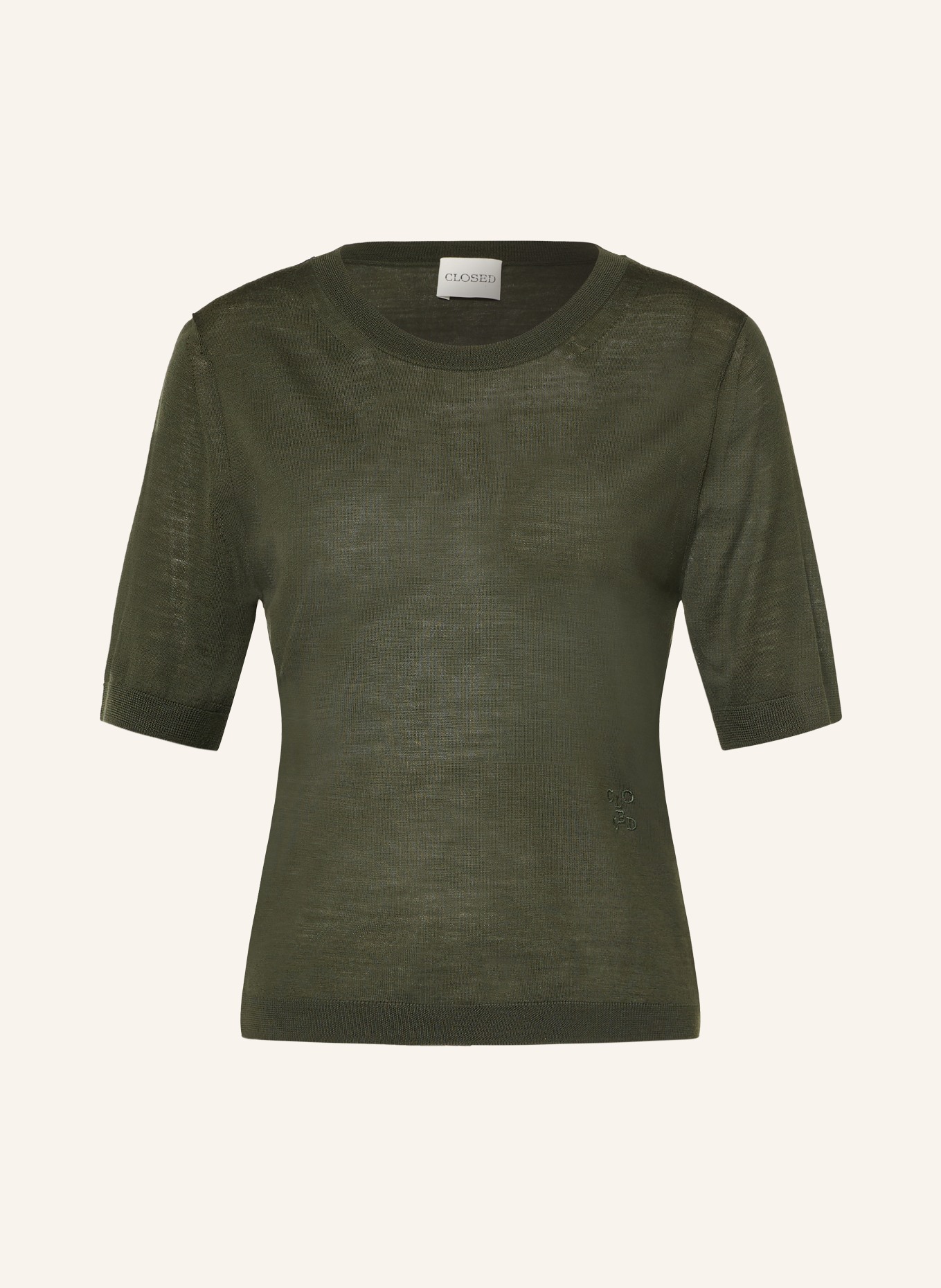 CLOSED Strickshirt: DUNKELGRÜN