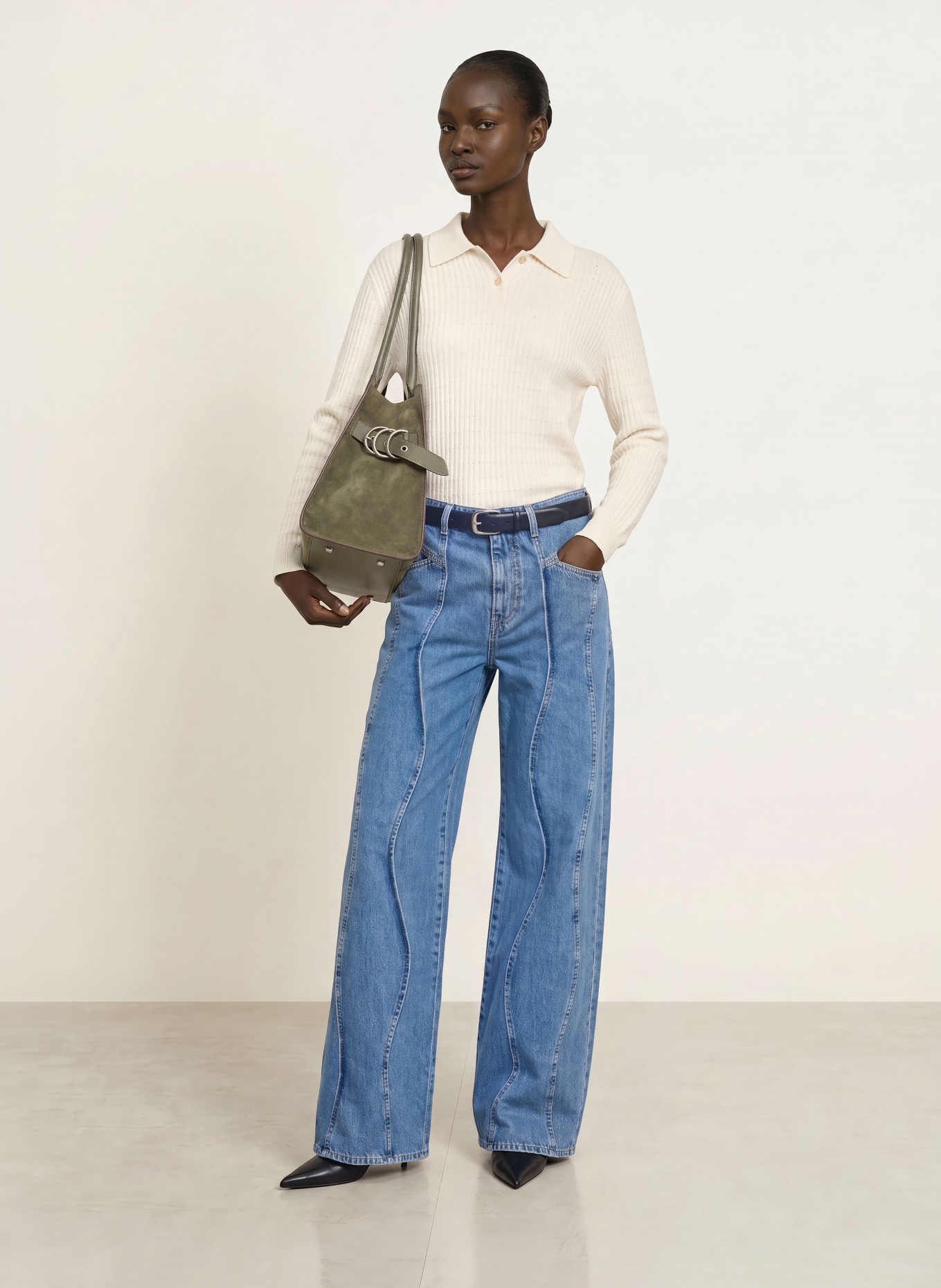 CLOSED Strick-Poloshirt: WEISS