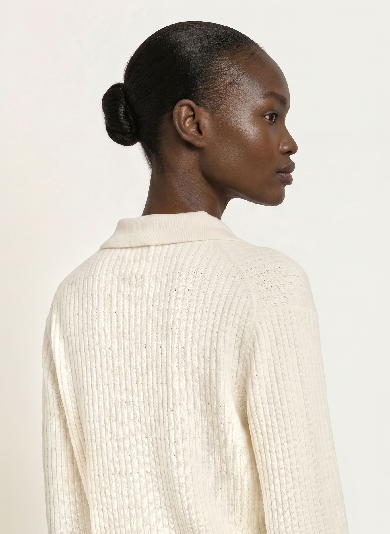 CLOSED Strick-Poloshirt: WEISS