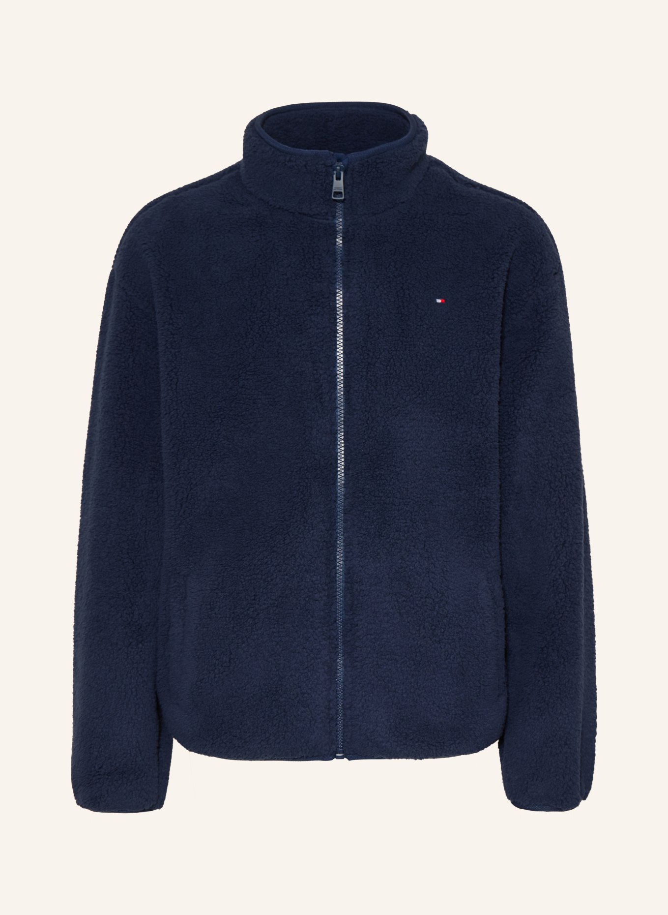 TOMMY HILFIGER Fleece jacket: DARK BLUE / RED / WHITE