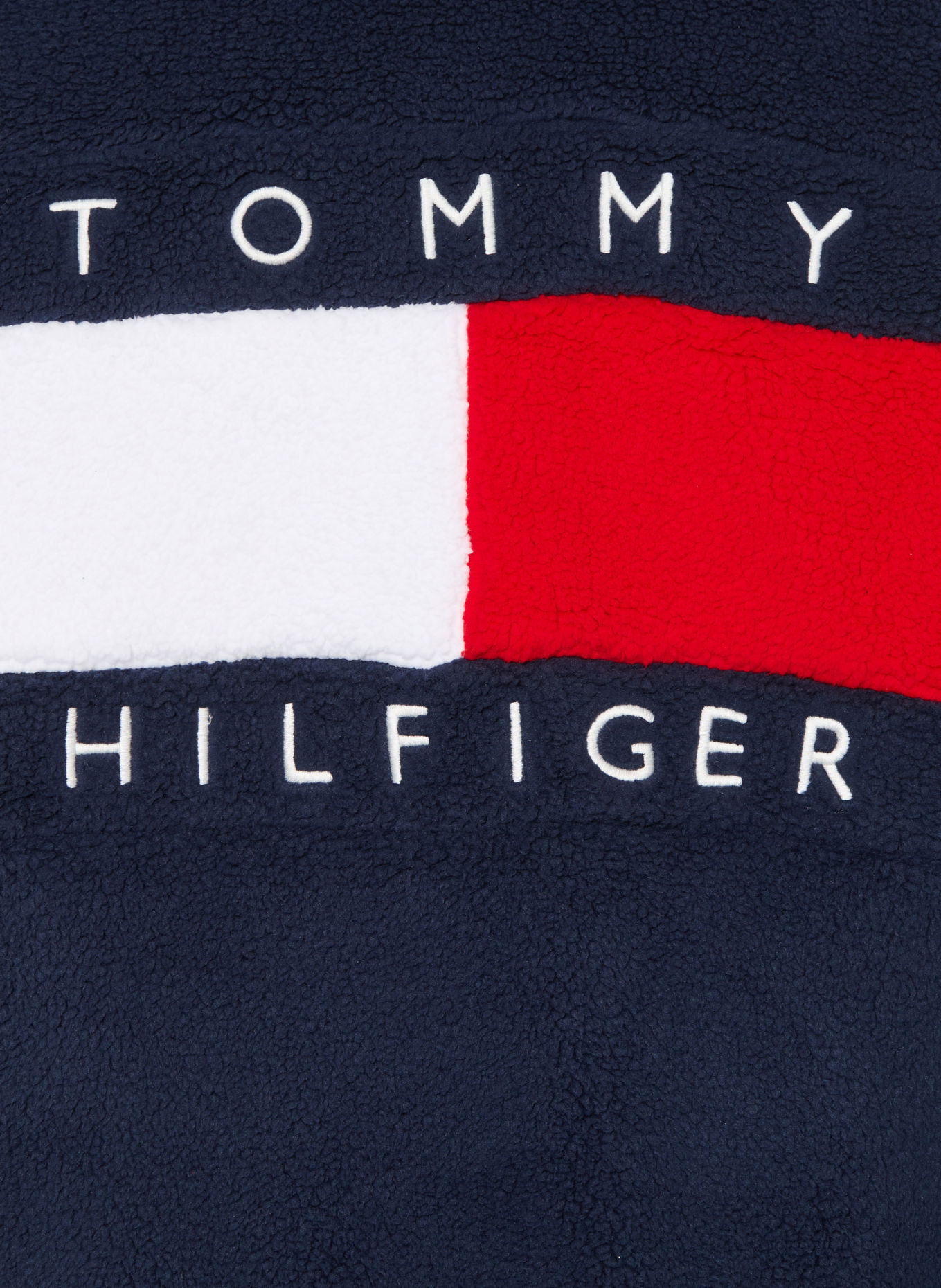 TOMMY HILFIGER Fleece jacket: DARK BLUE / RED / WHITE