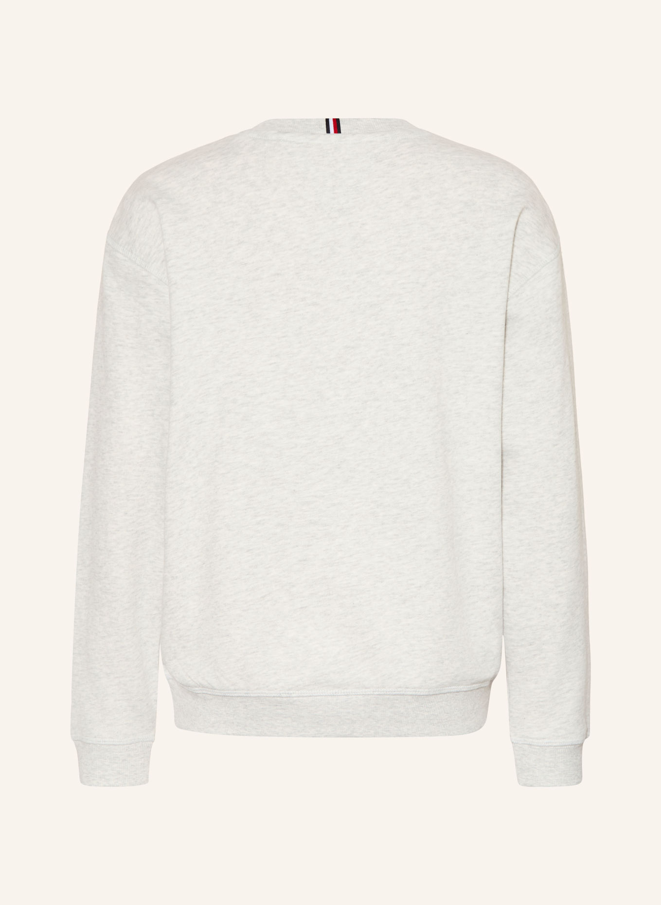 TOMMY HILFIGER Sweatshirt: LIGHT GRAY / DARK RED / DARK BLUE