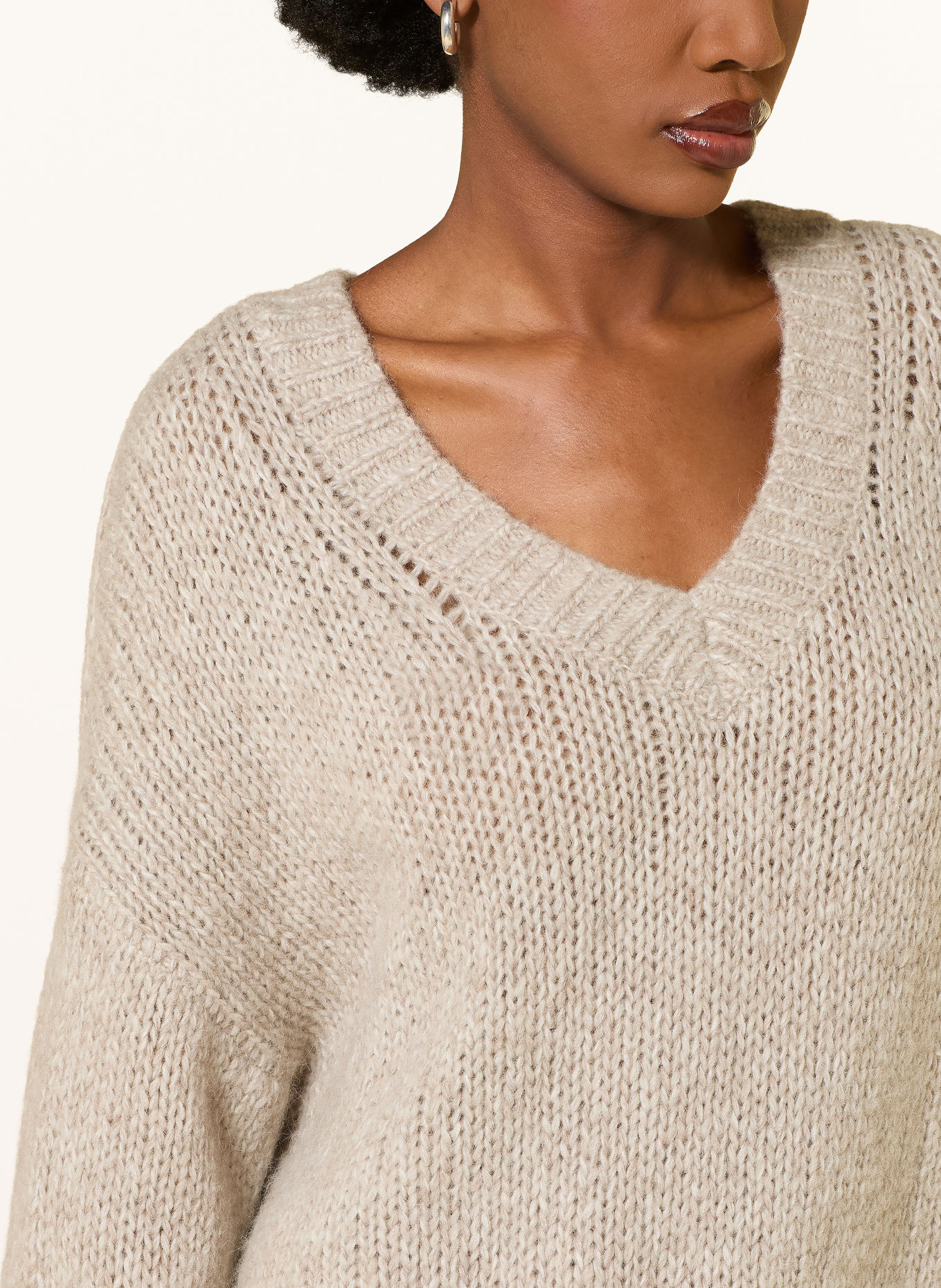 LUISA CERANO Pullover mit Alpaka: BEIGE