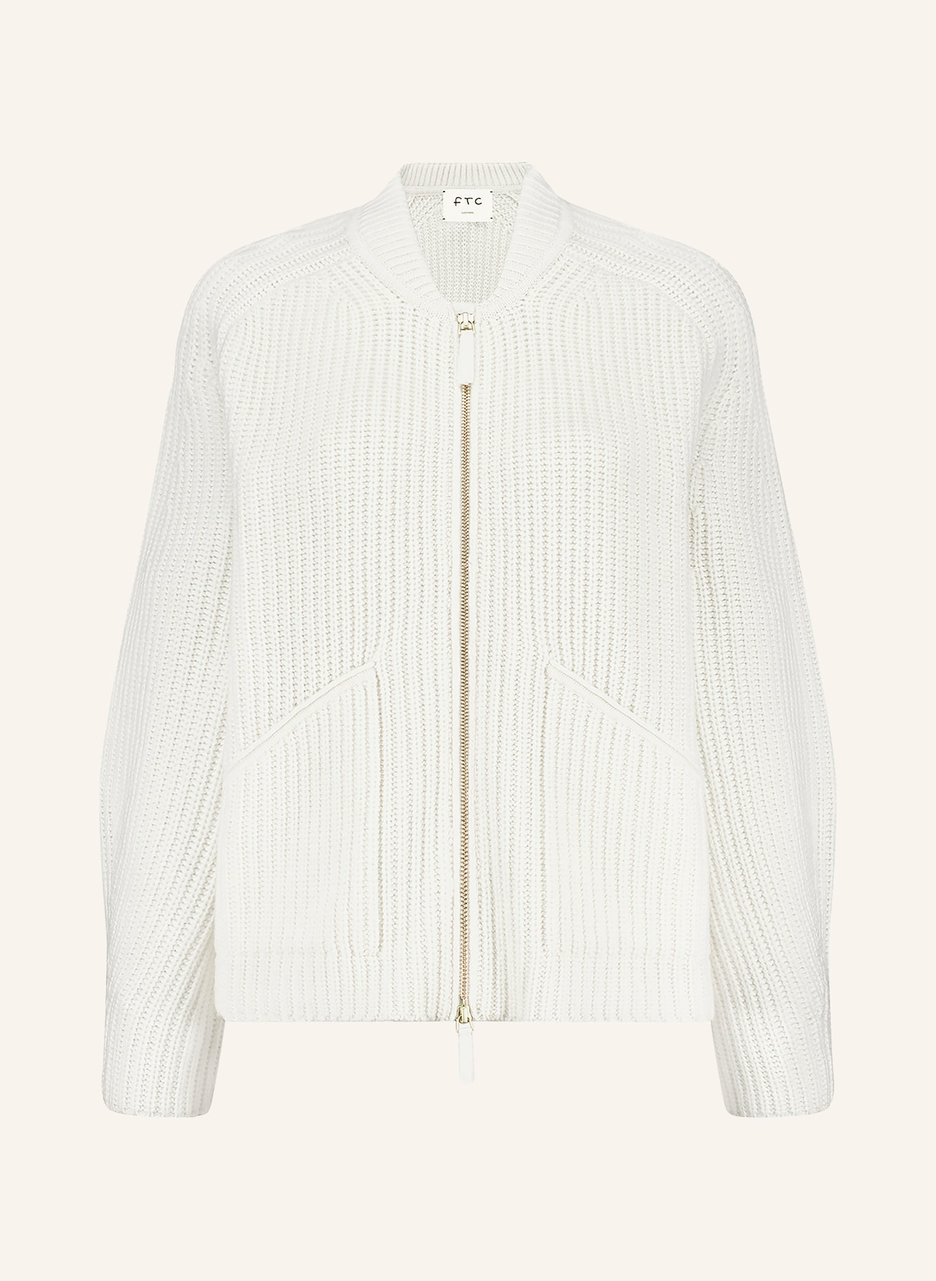 FTC CASHMERE Vest van kasjmier: CRÈME