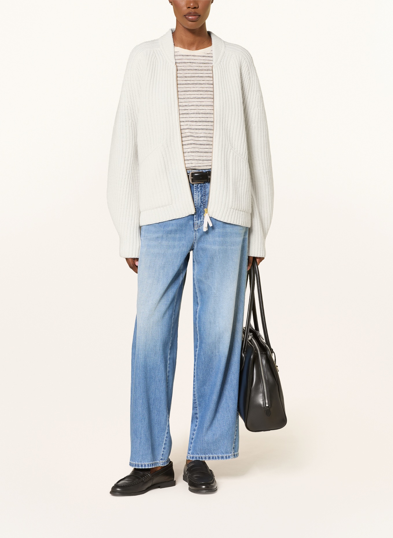 FTC CASHMERE Vest van kasjmier: CRÈME