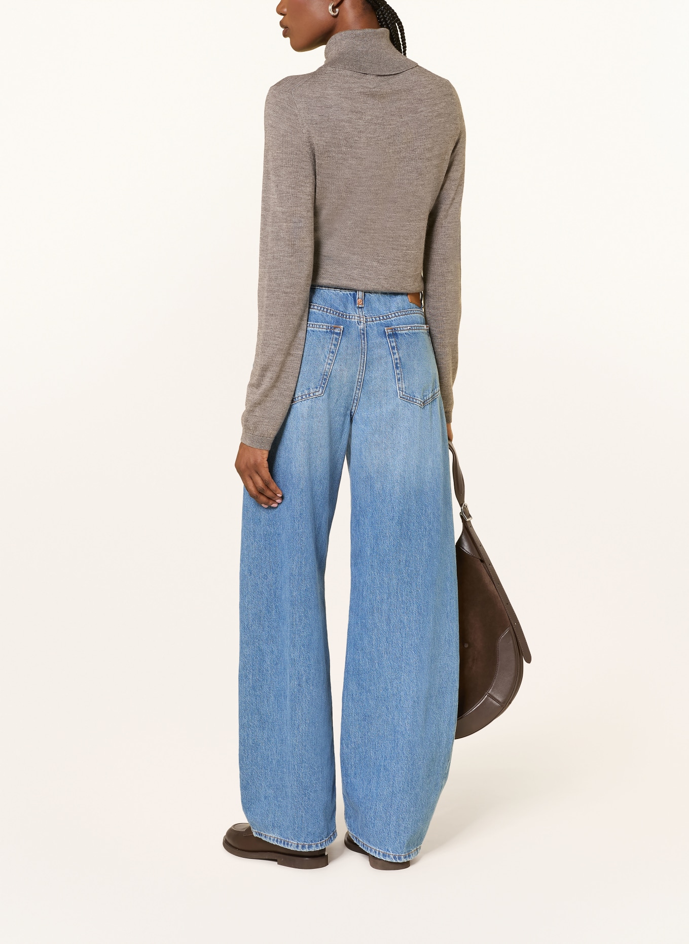 FTC CASHMERE Rollkragenpullover mit Cashmere: TAUPE