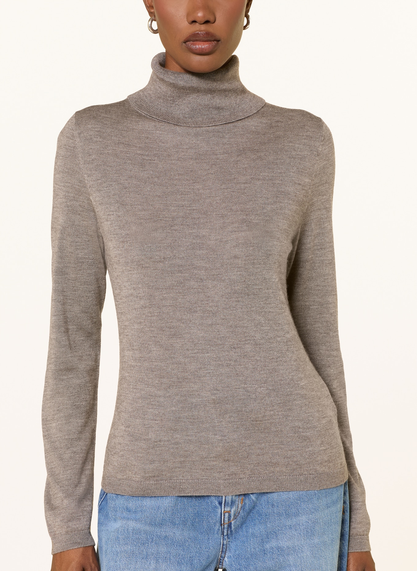 FTC CASHMERE Rollkragenpullover mit Cashmere: TAUPE