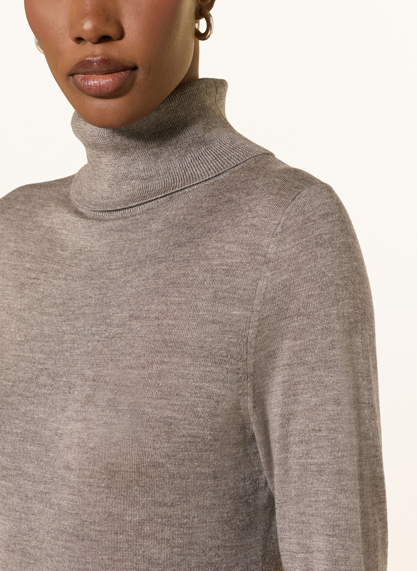 FTC CASHMERE Rollkragenpullover mit Cashmere: TAUPE