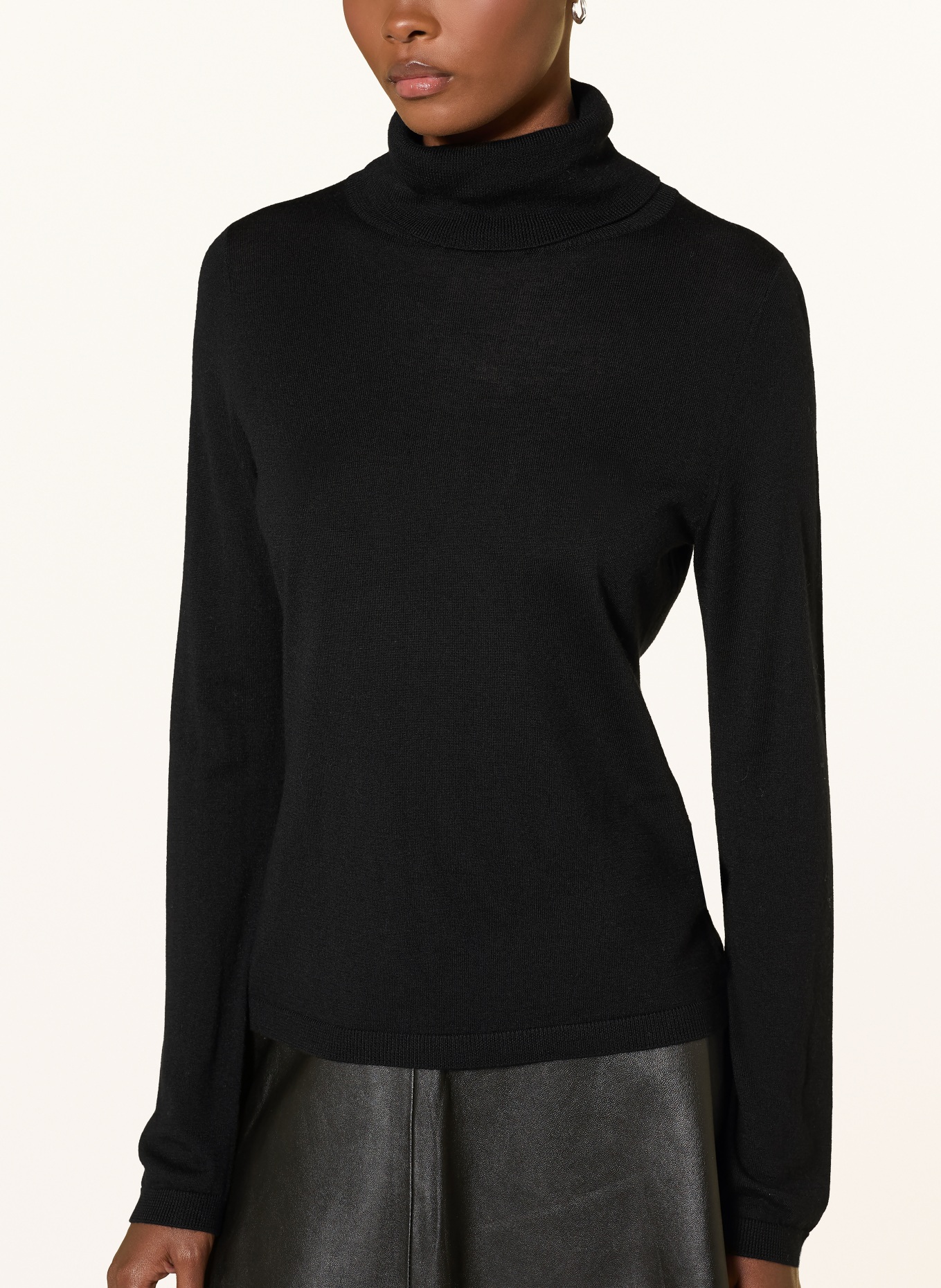 FTC CASHMERE Rollkragenpullover mit Cashmere: SCHWARZ