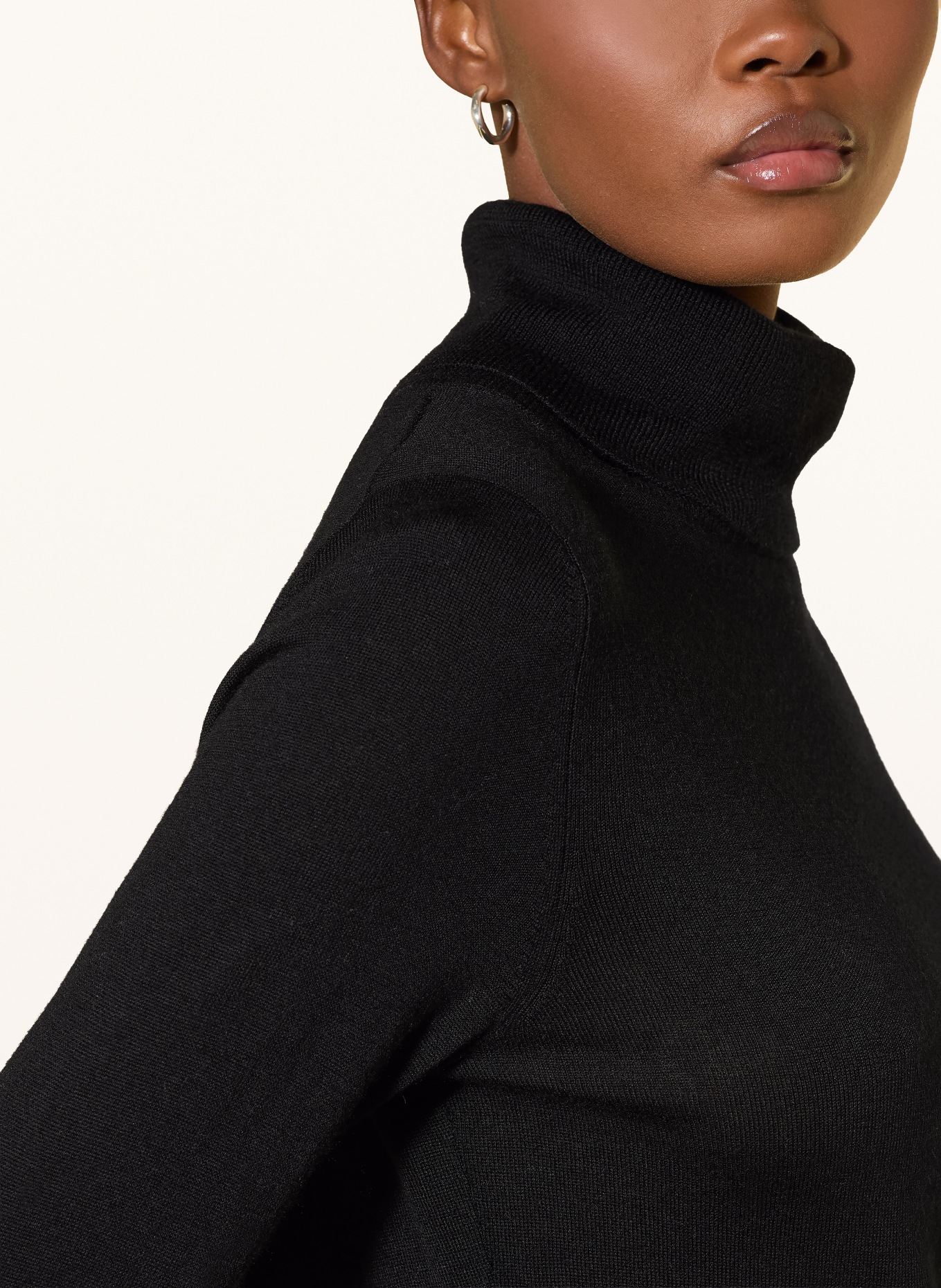 FTC CASHMERE Rollkragenpullover mit Cashmere: SCHWARZ