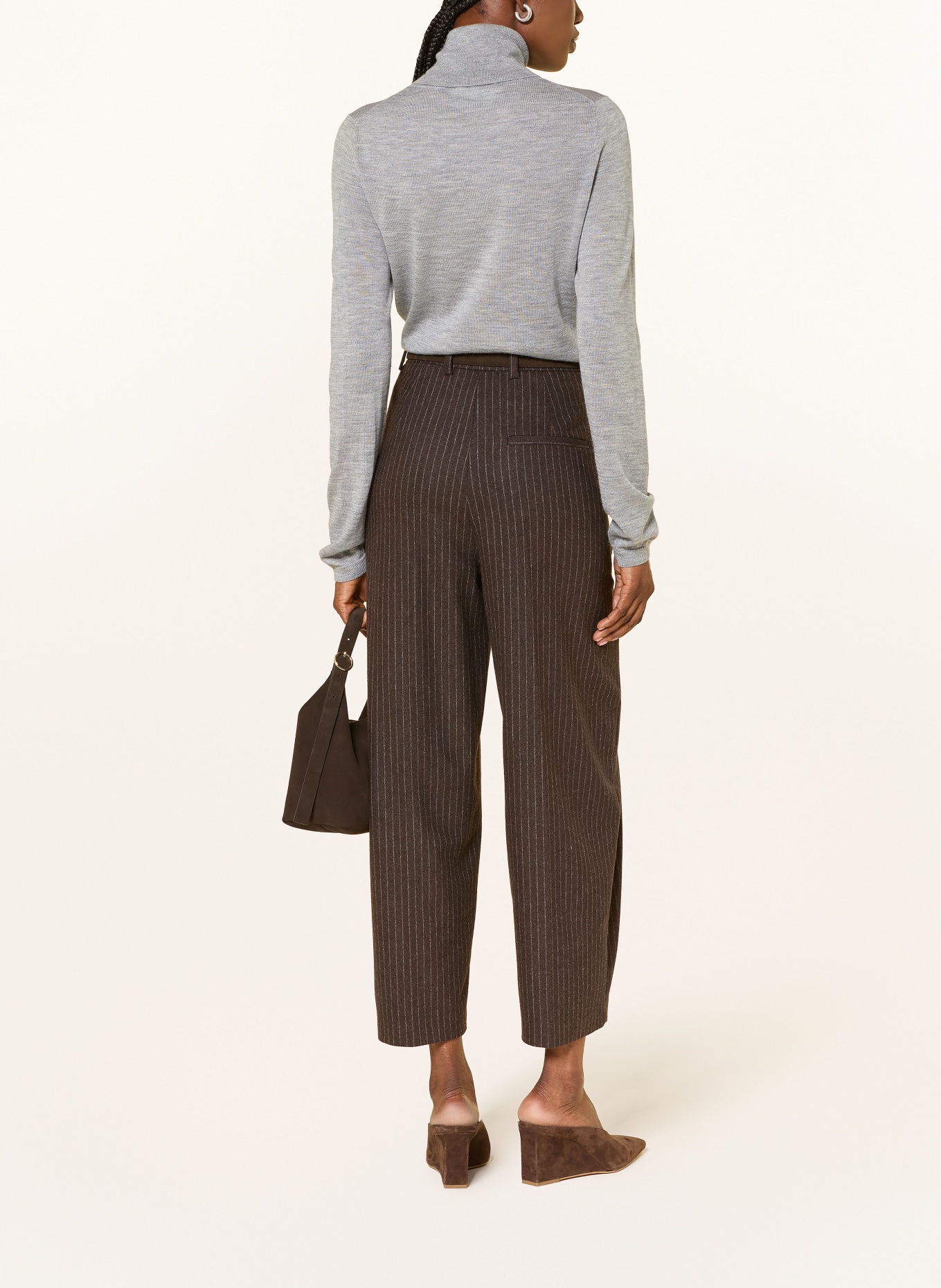 FTC CASHMERE Coltrui met col en kasjmier: LICHTGRIJS