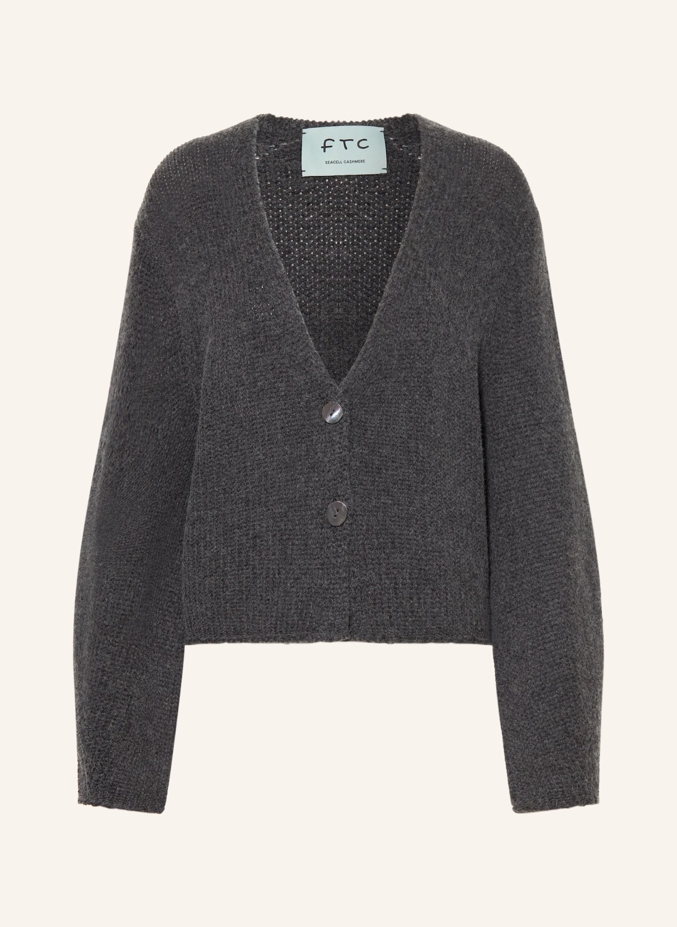 FTC CASHMERE Cashmere Cardigan: DARK GRAY