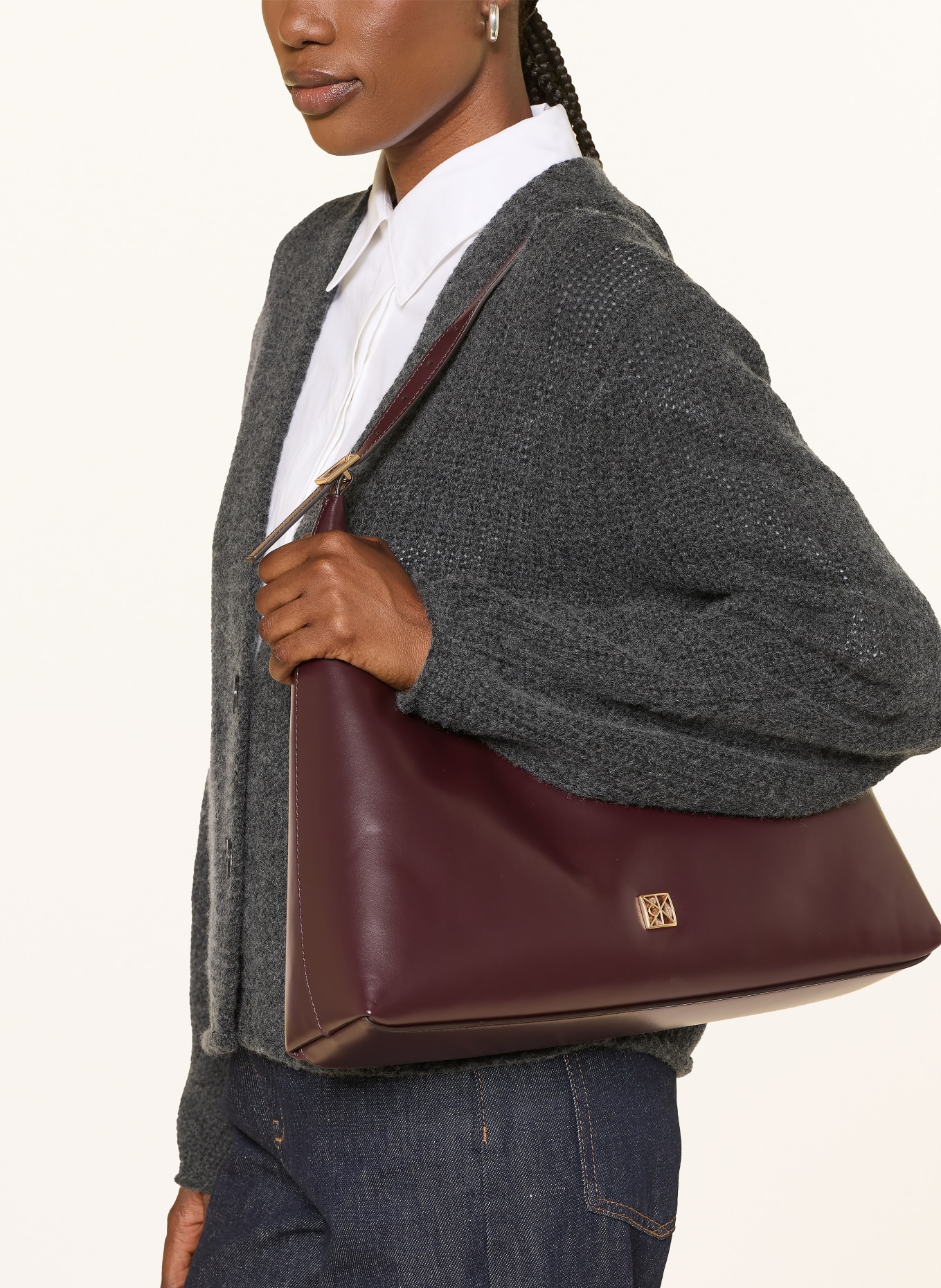 FTC CASHMERE Cashmere Cardigan: DARK GRAY