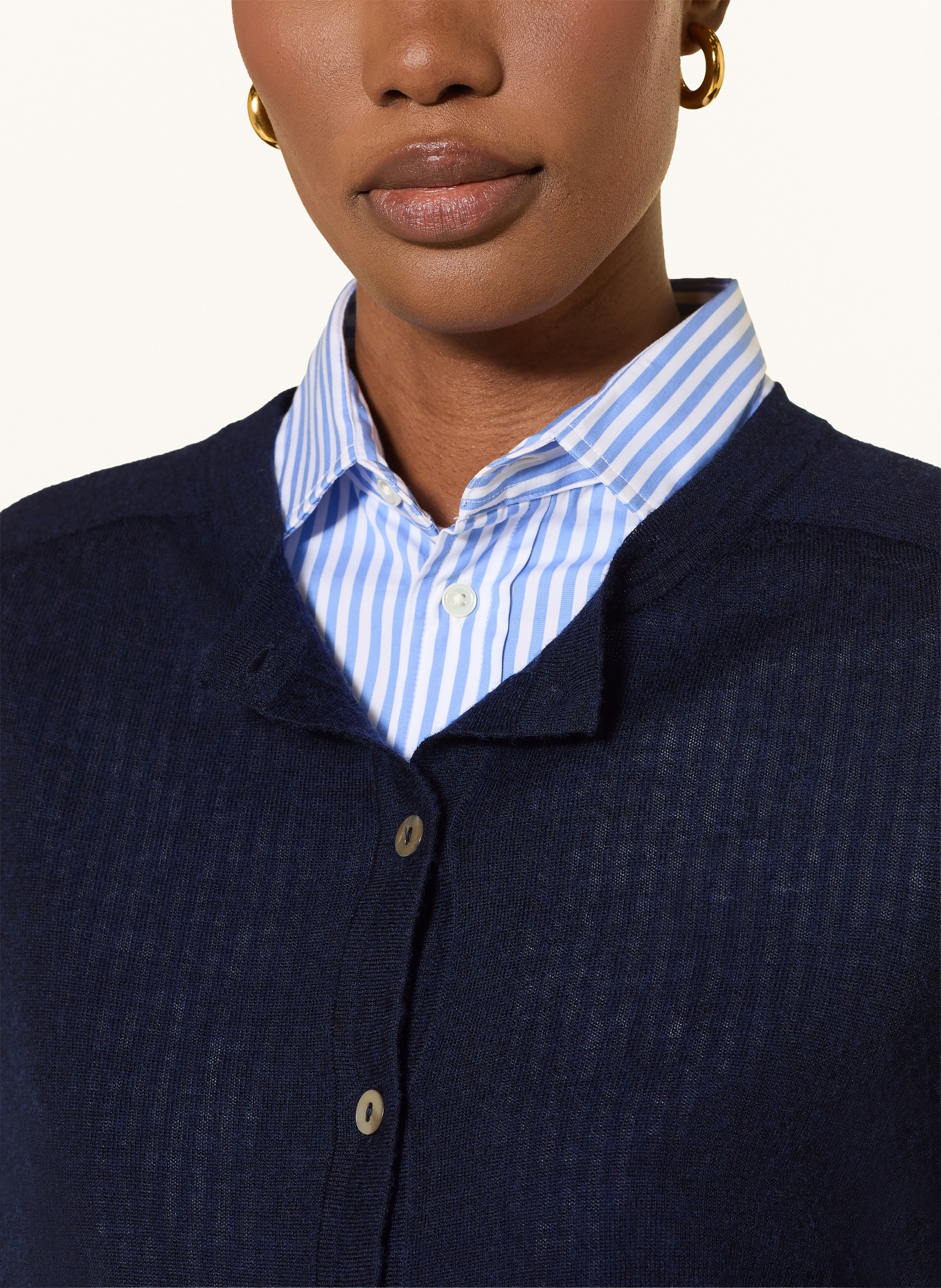FTC CASHMERE Gilet en cachemire: BLEU FONCÉ