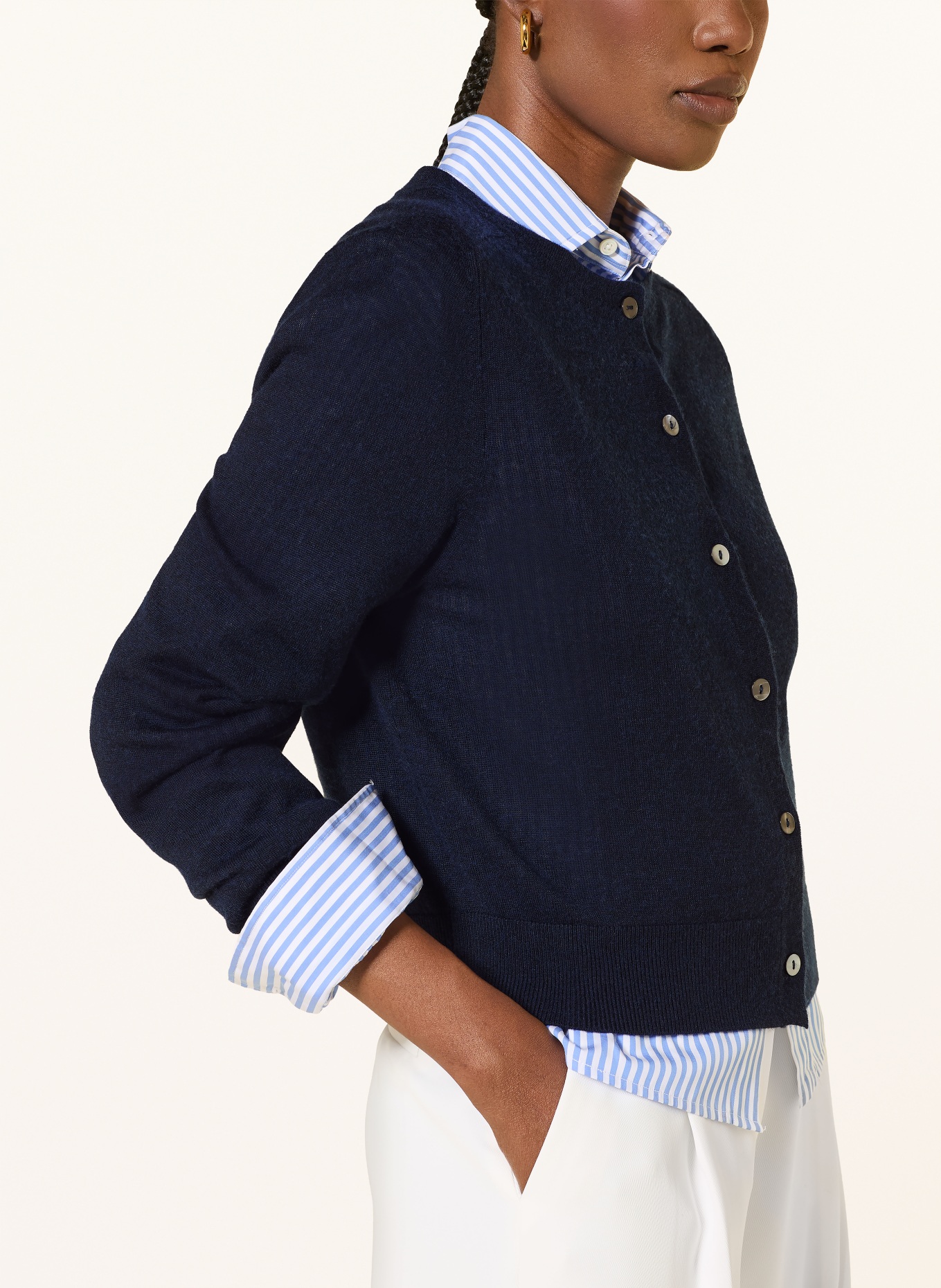 FTC CASHMERE Gilet en cachemire: BLEU FONCÉ