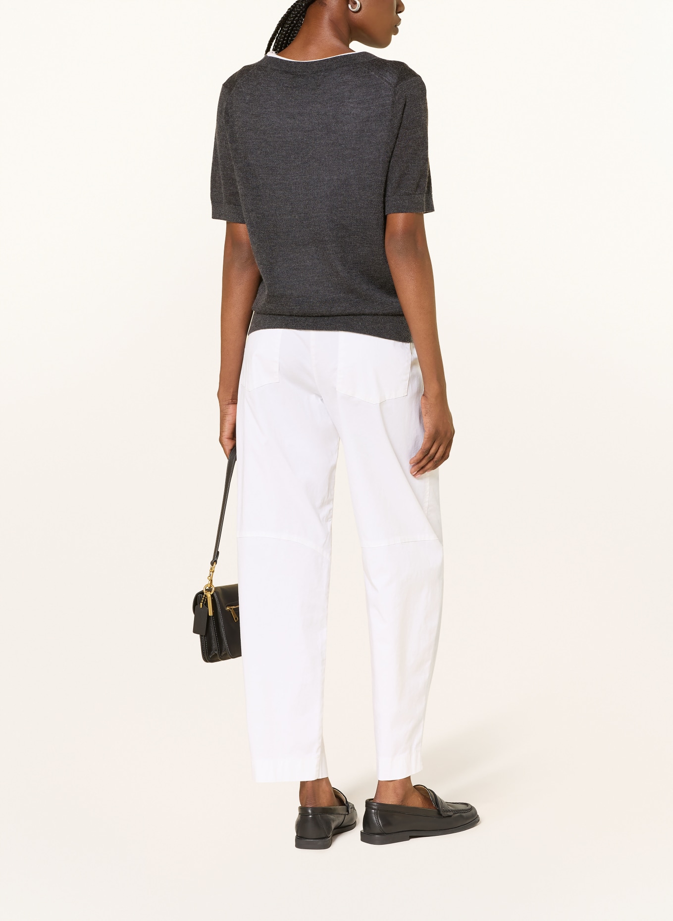 FTC CASHMERE Cashmere Knit Shirt: DARK GRAY