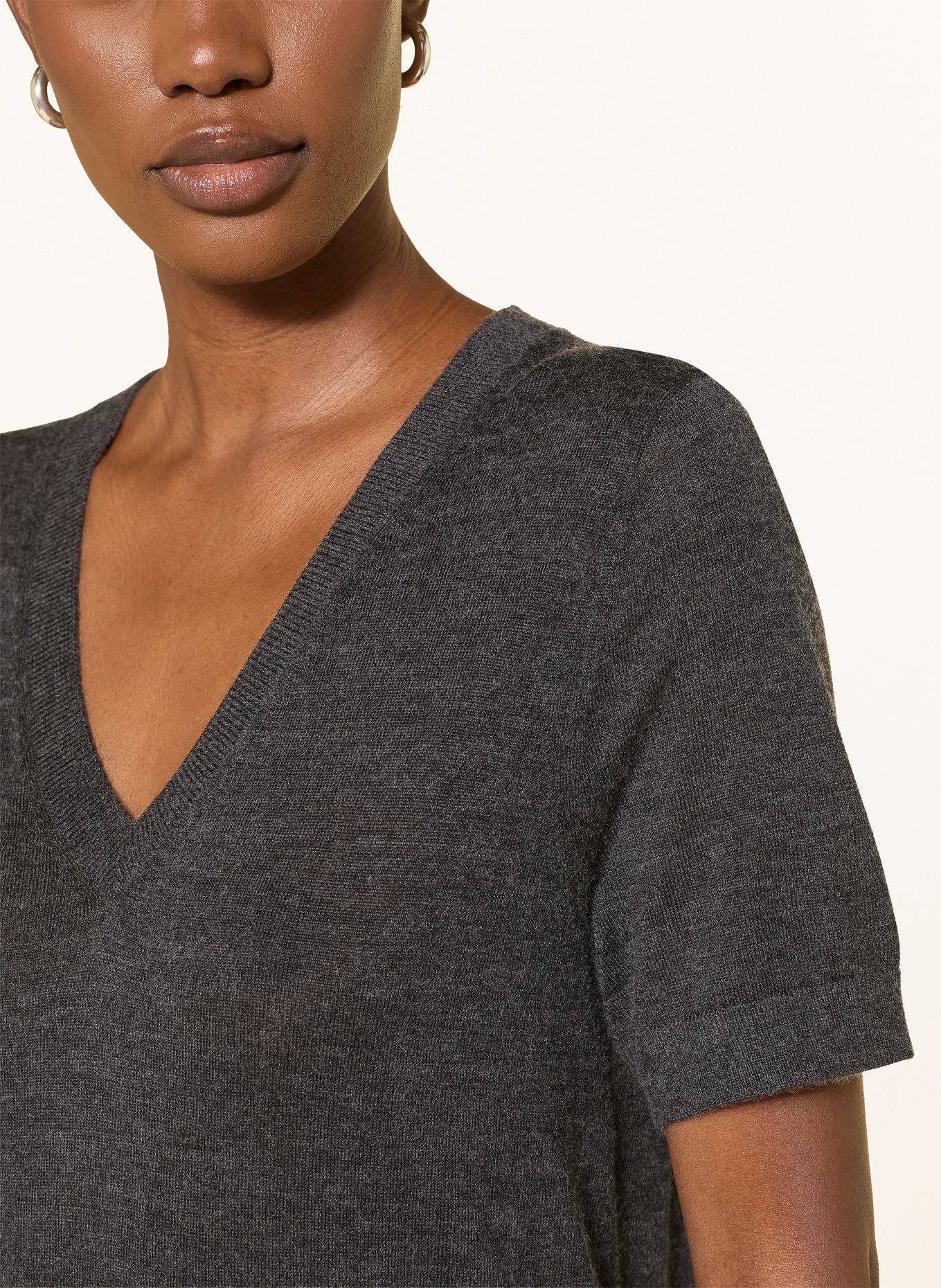FTC CASHMERE Cashmere Knit Shirt: DARK GRAY