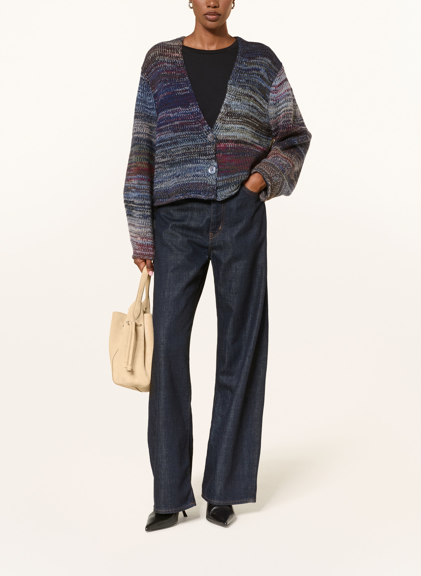 FTC CASHMERE Gilet en cachemire: BLEU FONCÉ / VERT / BLEU