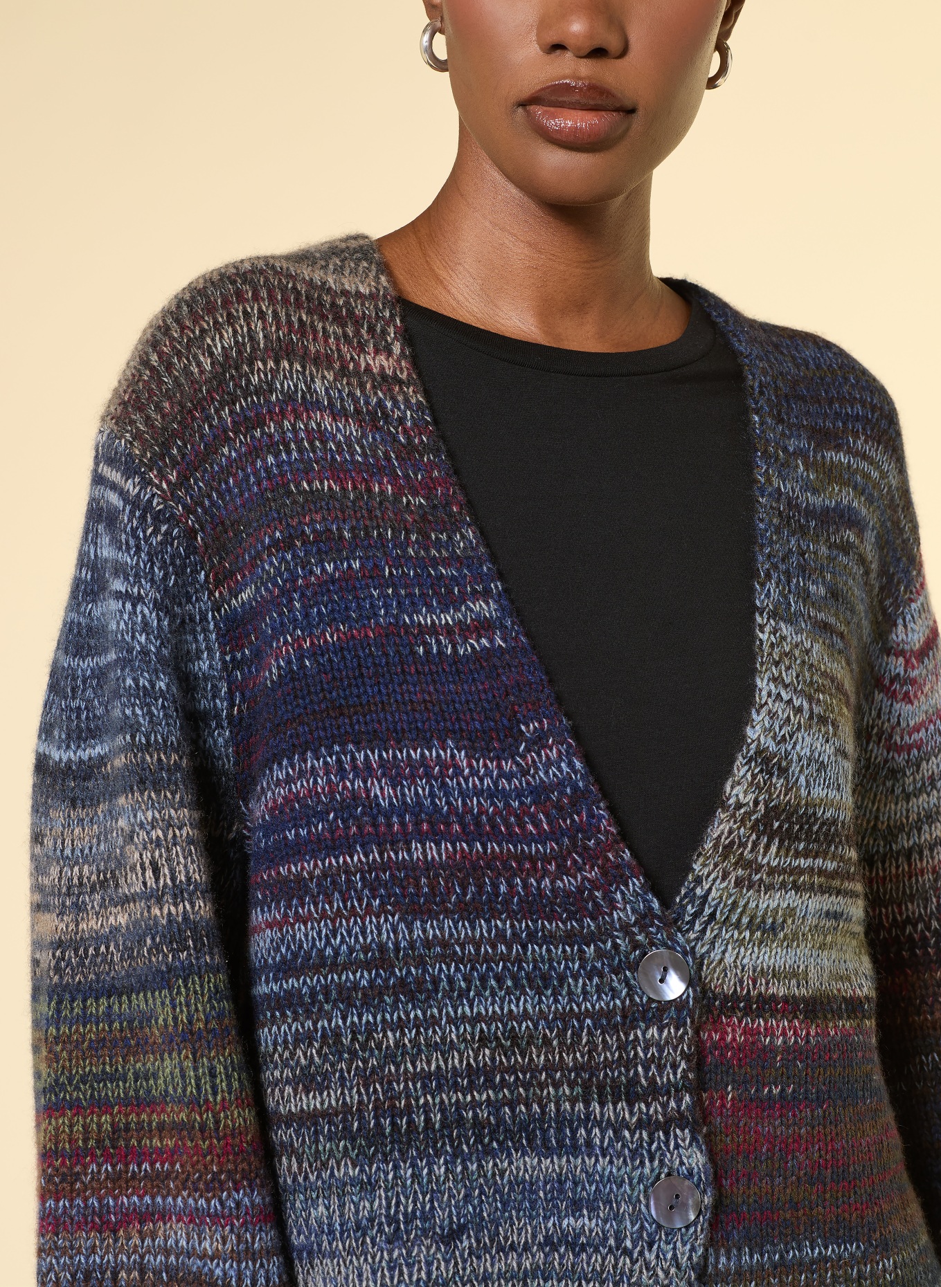FTC CASHMERE Gilet en cachemire: BLEU FONCÉ / VERT / BLEU