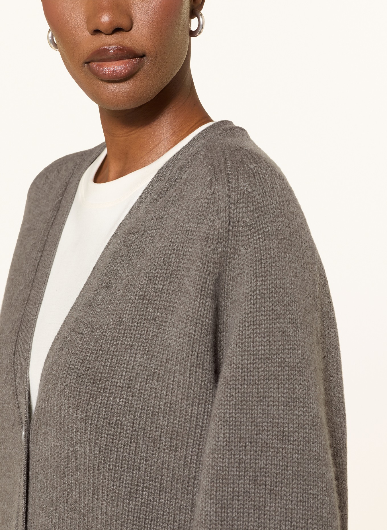 FTC CASHMERE Strickjacke aus Cashmere: TAUPE