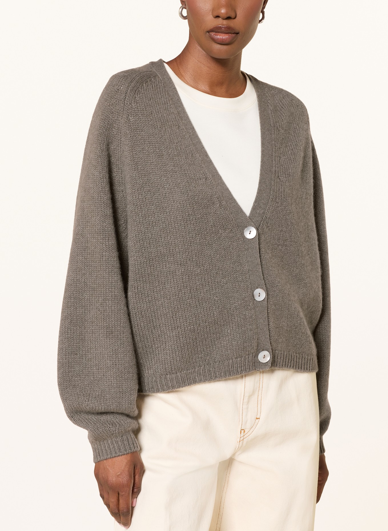 FTC CASHMERE Strickjacke aus Cashmere: TAUPE