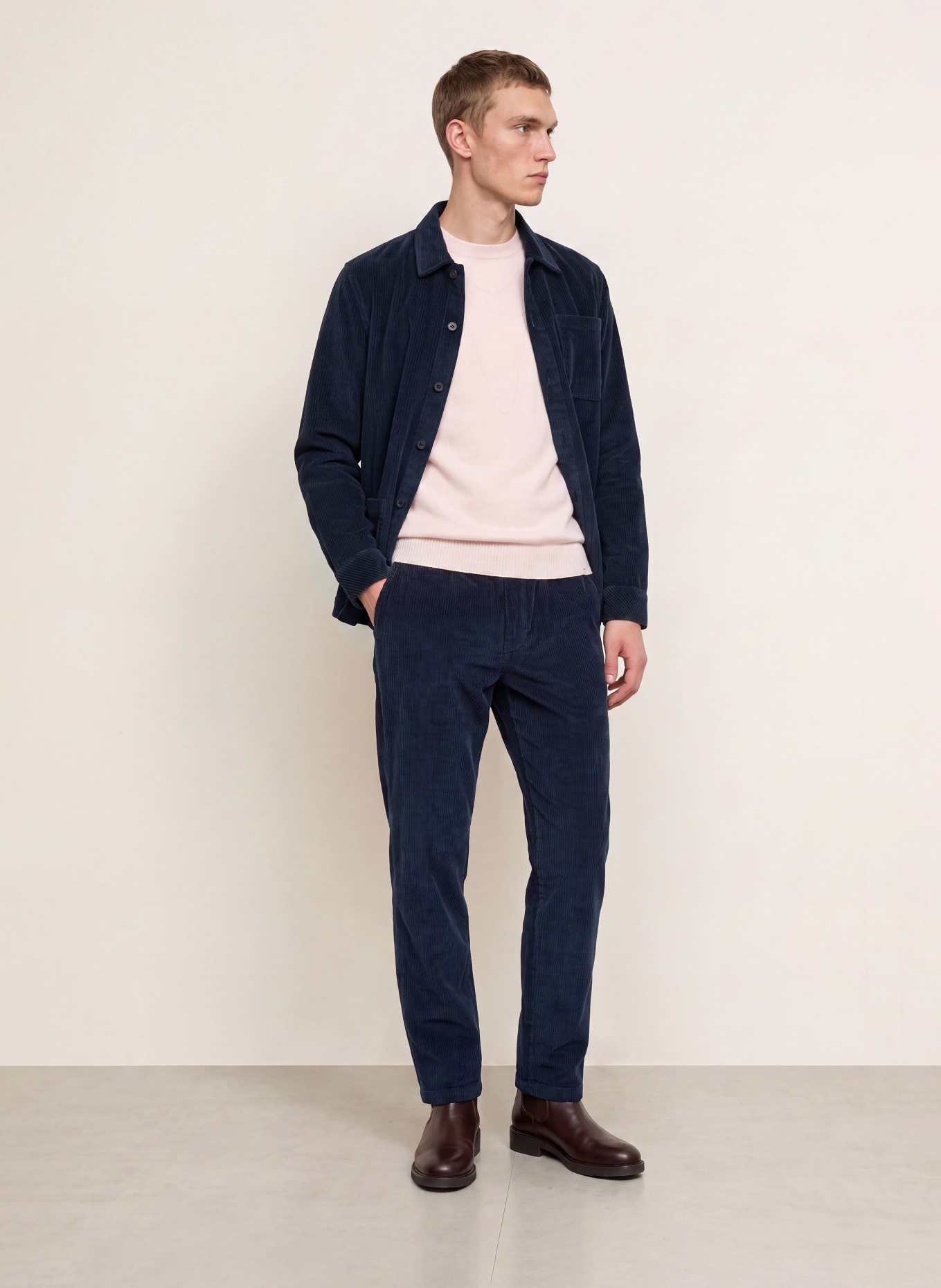 NOWADAYS Cordhose im Jogging-Stil Regular Fit: DUNKELBLAU