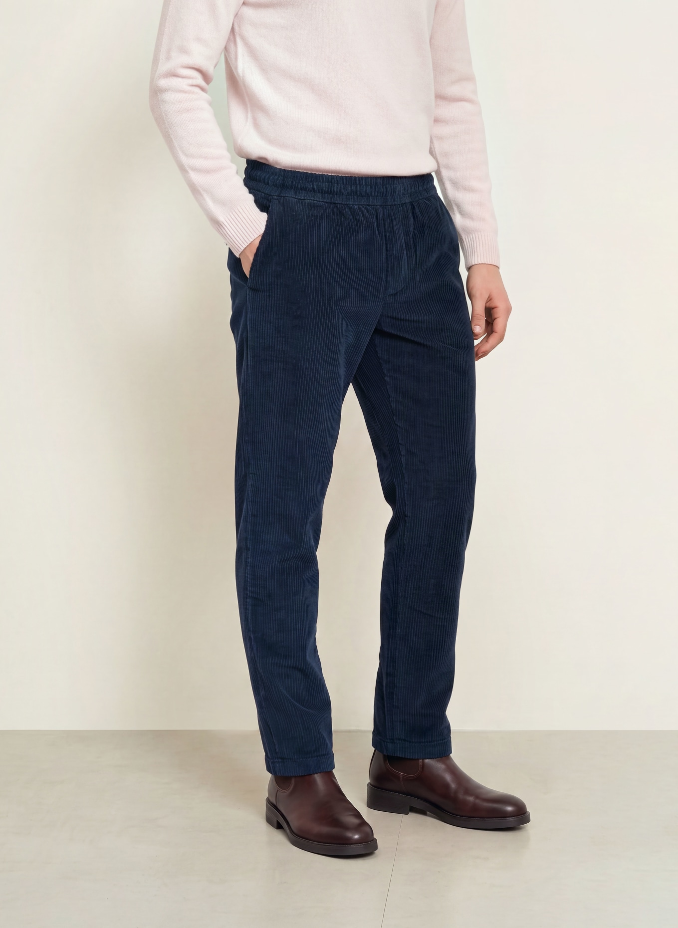 NOWADAYS Cordhose im Jogging-Stil Regular Fit: DUNKELBLAU