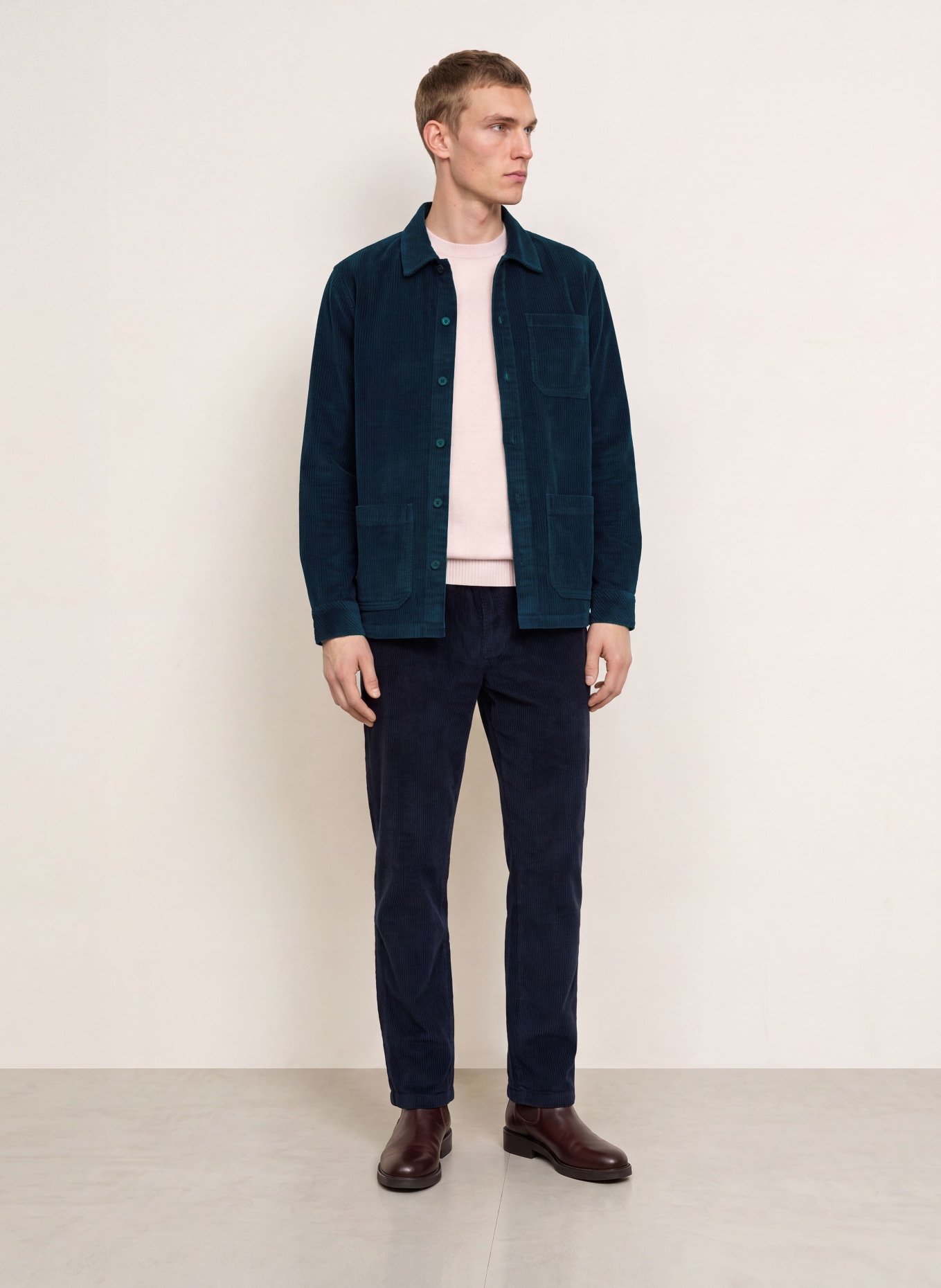 NOWADAYS Cord-Overshirt: DUNKELBLAU