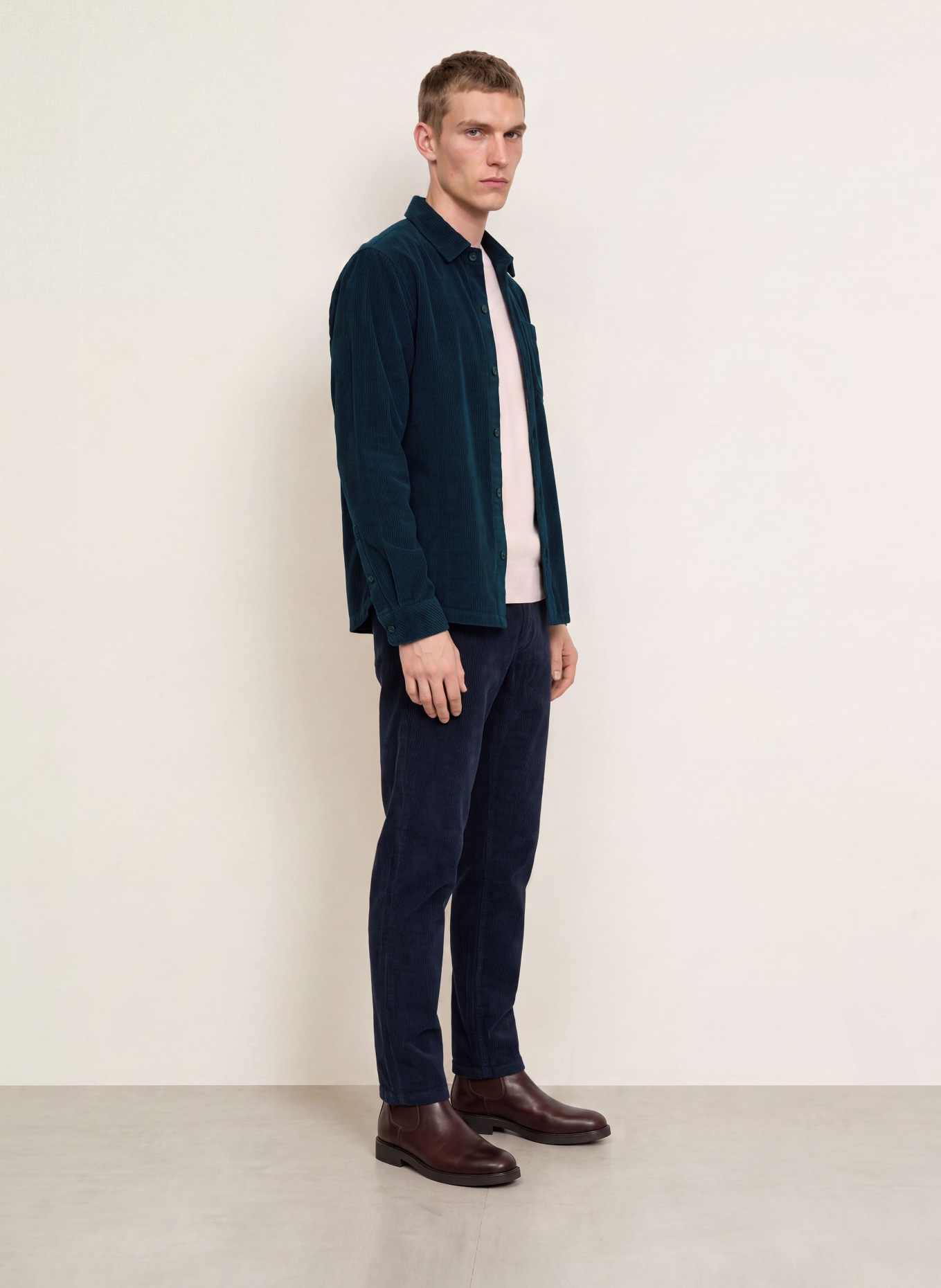 NOWADAYS Cord-Overshirt: DUNKELBLAU