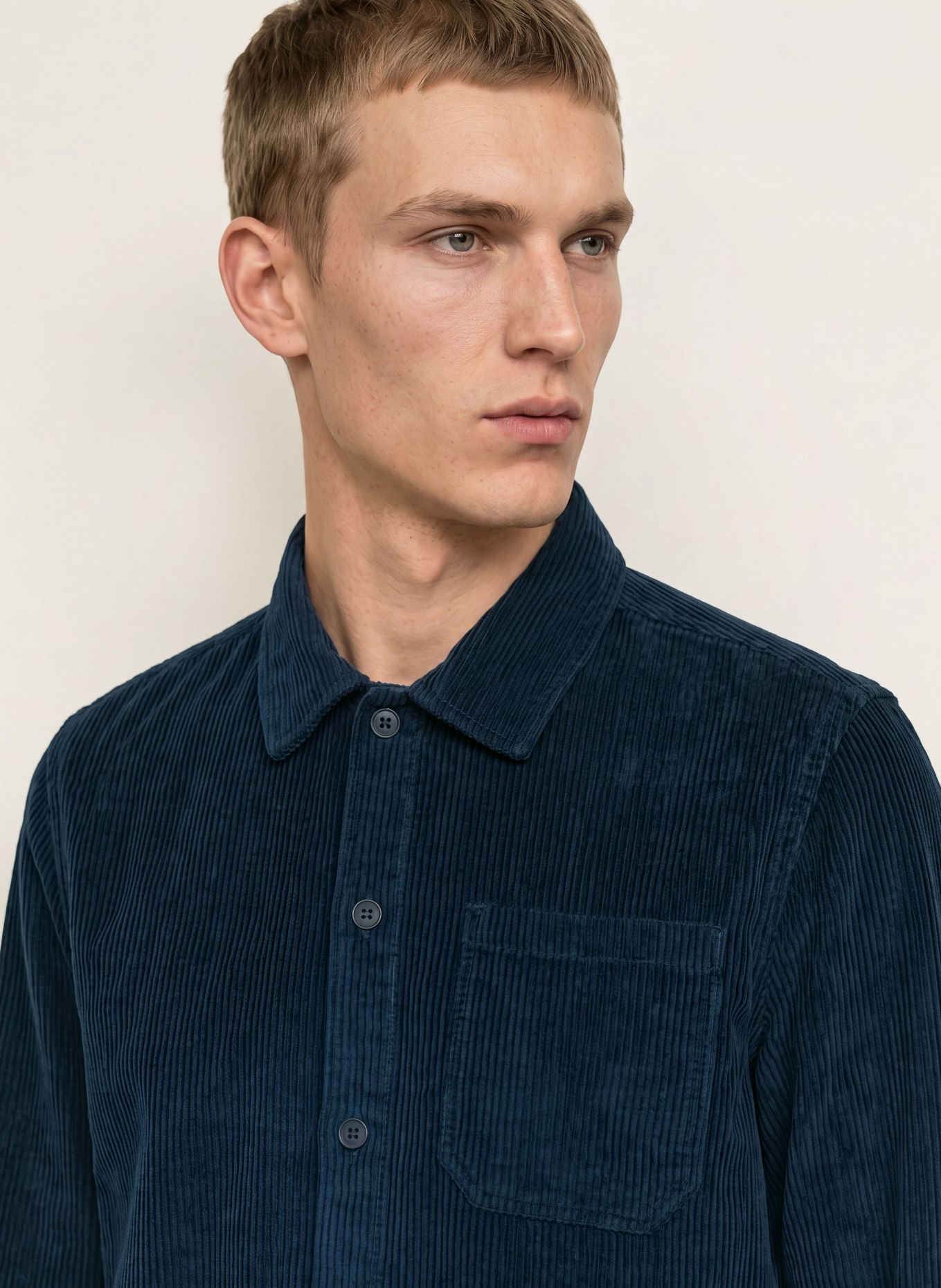 NOWADAYS Cord-Overshirt: DUNKELBLAU