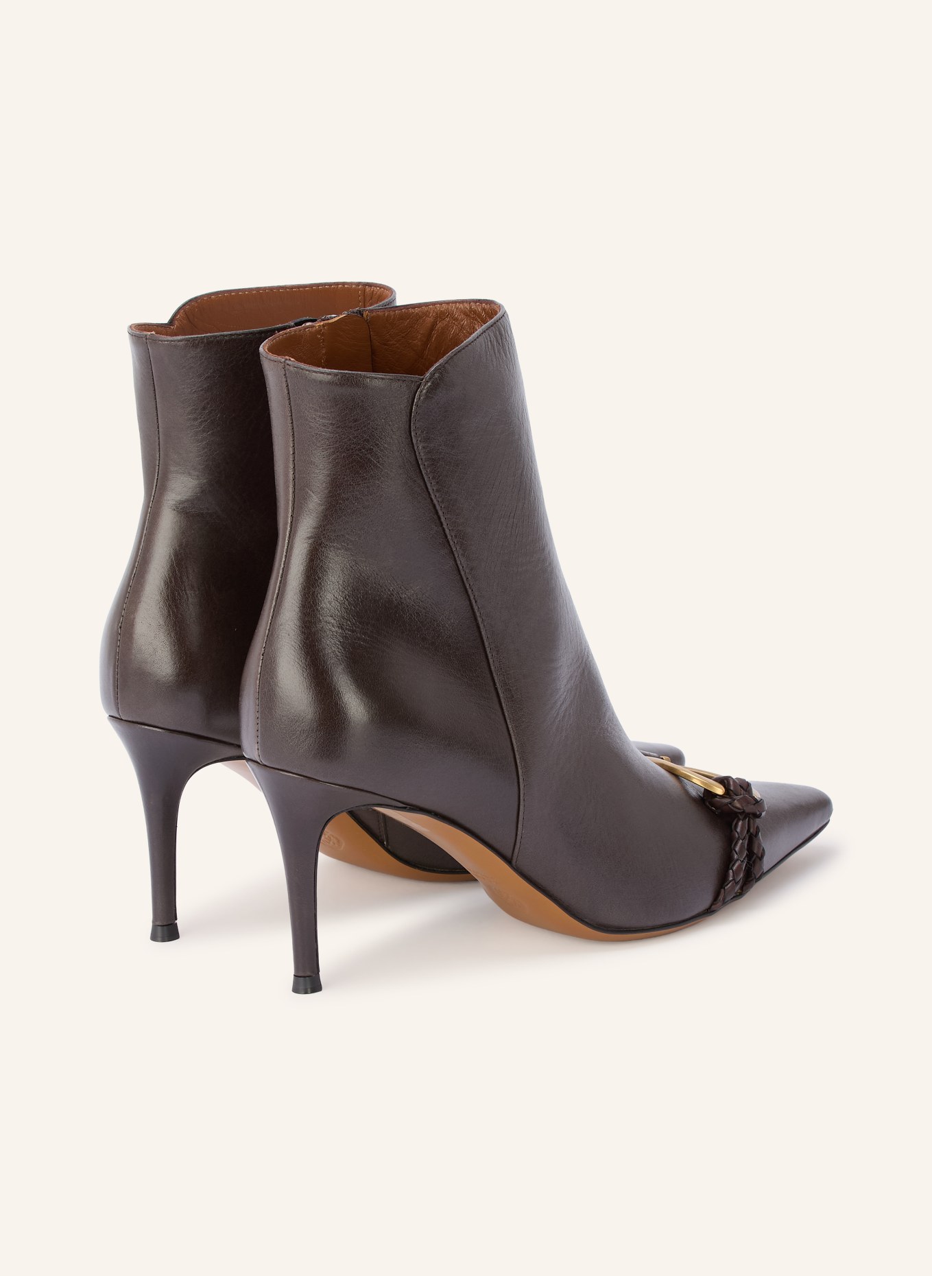 ROBERTO FESTA SATIA Ankle boots: DARK BROWN / GOLD