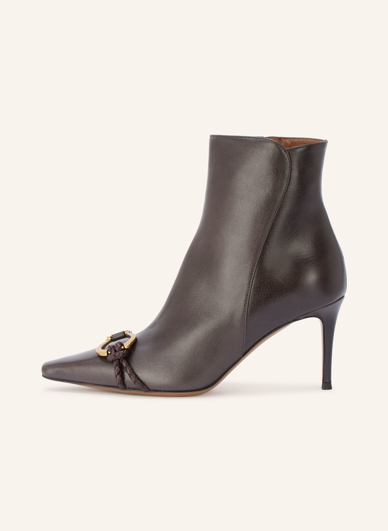 ROBERTO FESTA SATIA Ankle boots: DARK BROWN / GOLD
