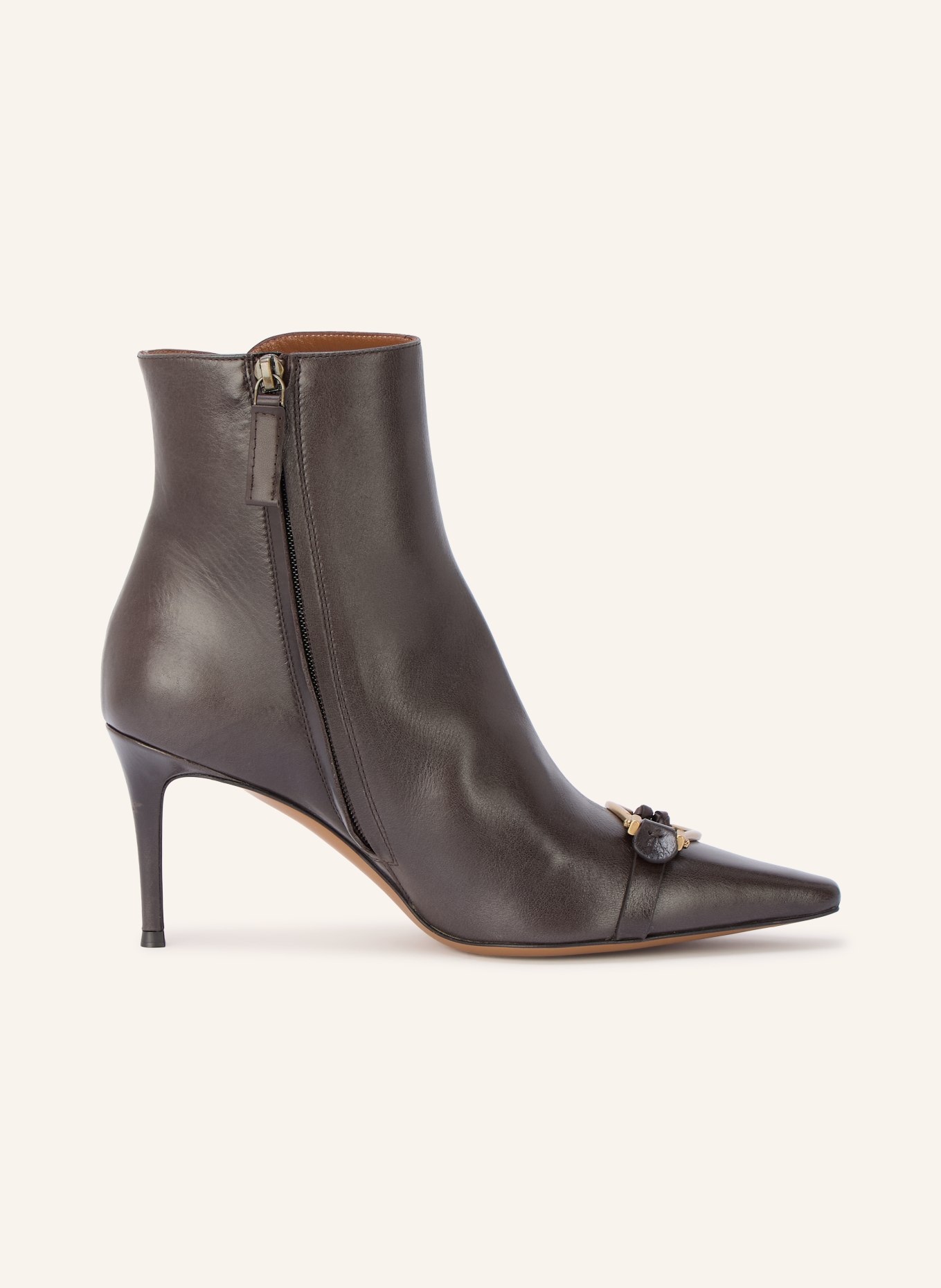 ROBERTO FESTA SATIA Ankle boots: DARK BROWN / GOLD