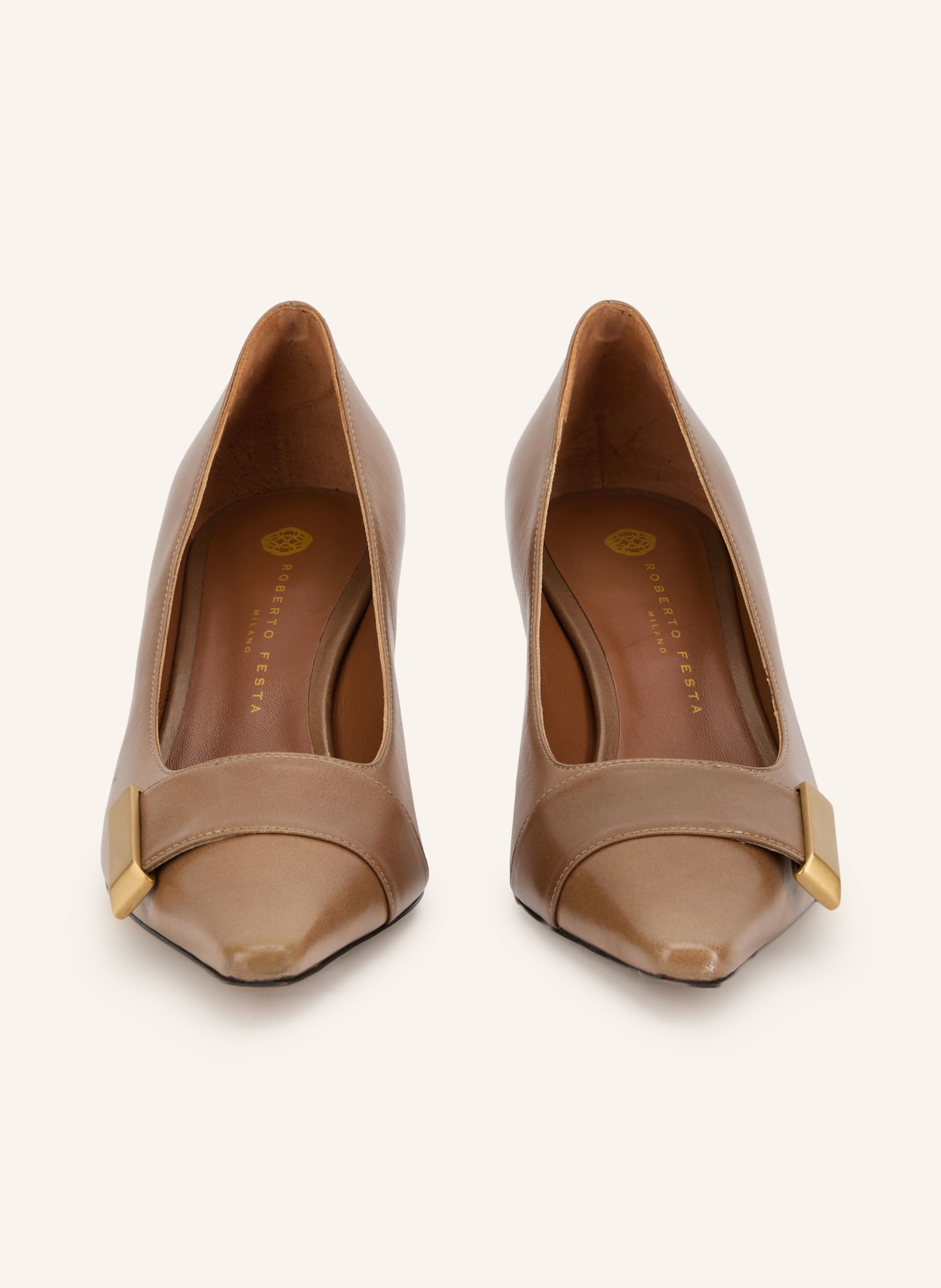 ROBERTO FESTA TIBERIA Pumps: LIGHT BROWN / GOLD