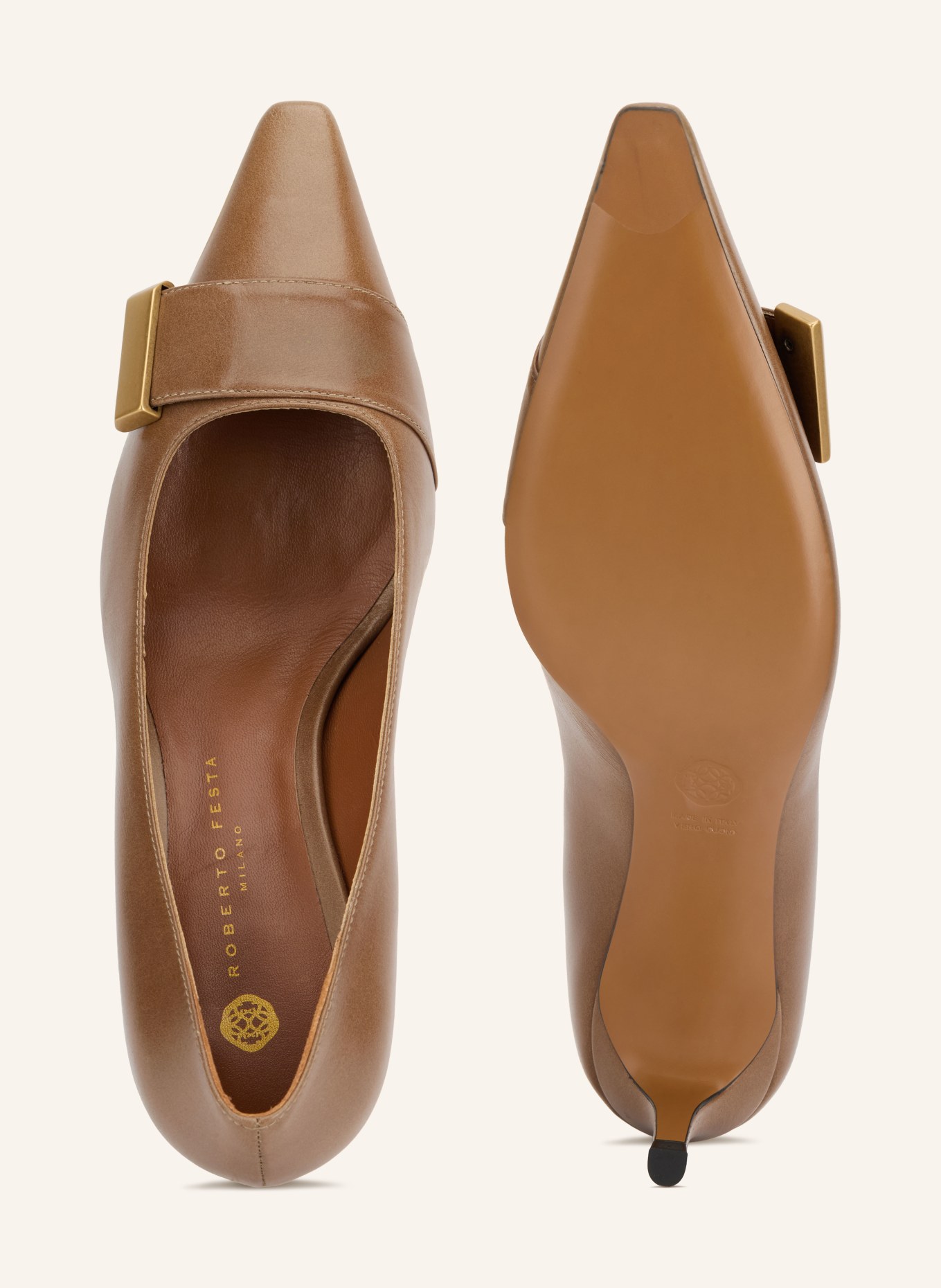 ROBERTO FESTA TIBERIA Pumps: LIGHT BROWN / GOLD