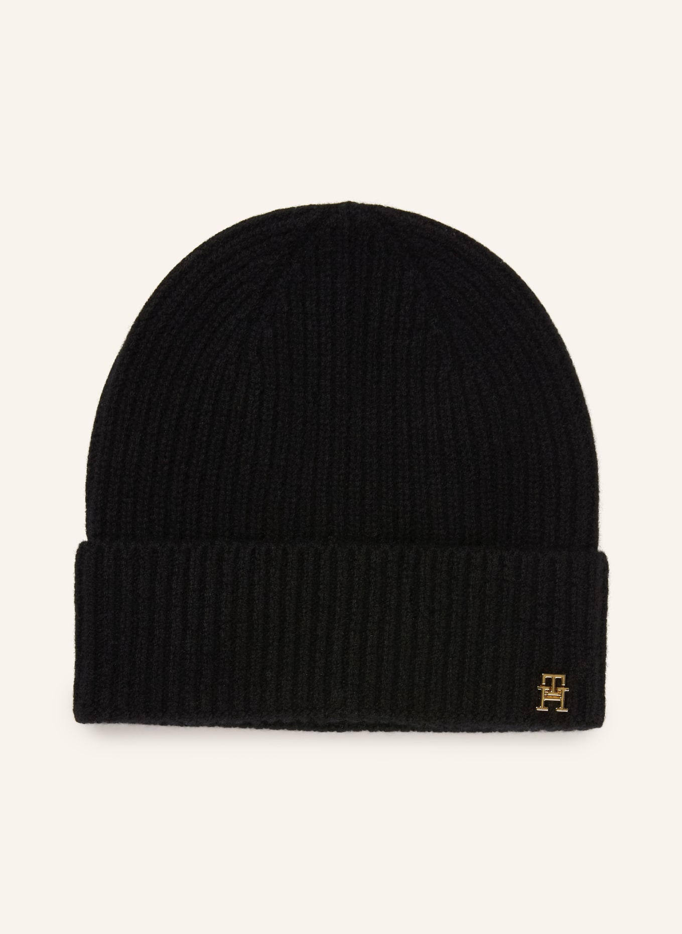 TOMMY HILFIGER Cashmere Hat: BLACK