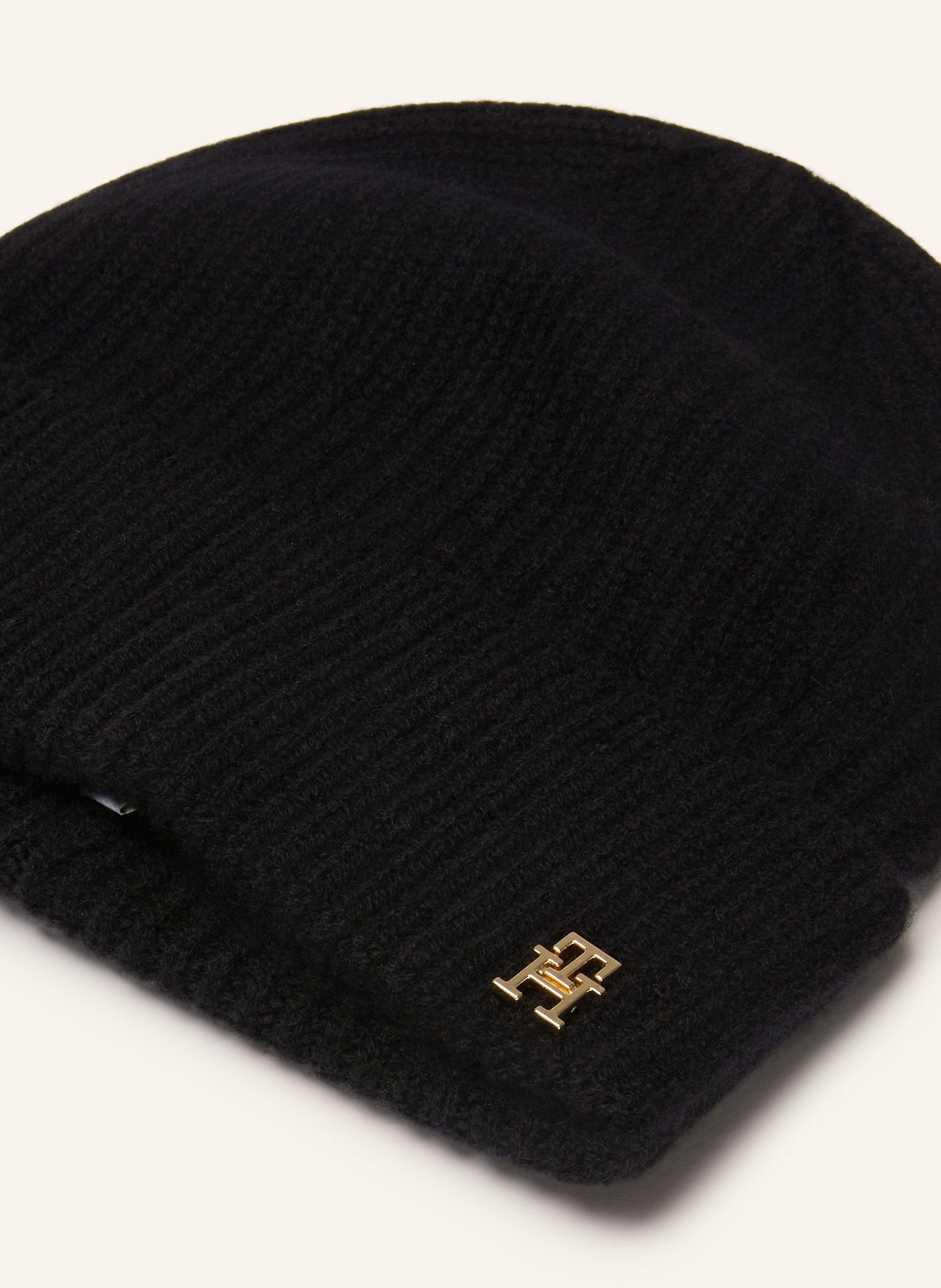 TOMMY HILFIGER Cashmere Hat: BLACK