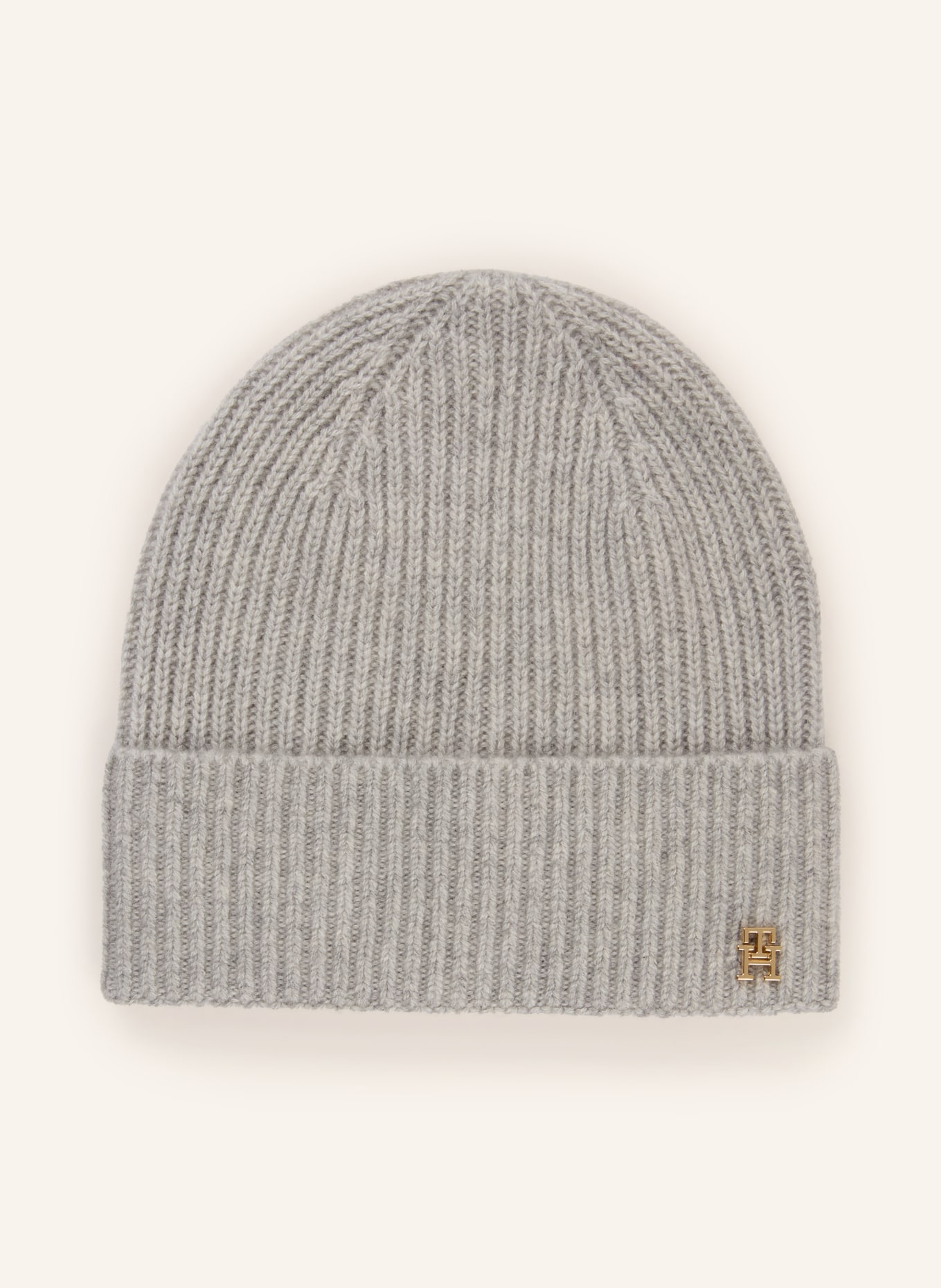 TOMMY HILFIGER Cashmere Hat: LIGHT GRAY