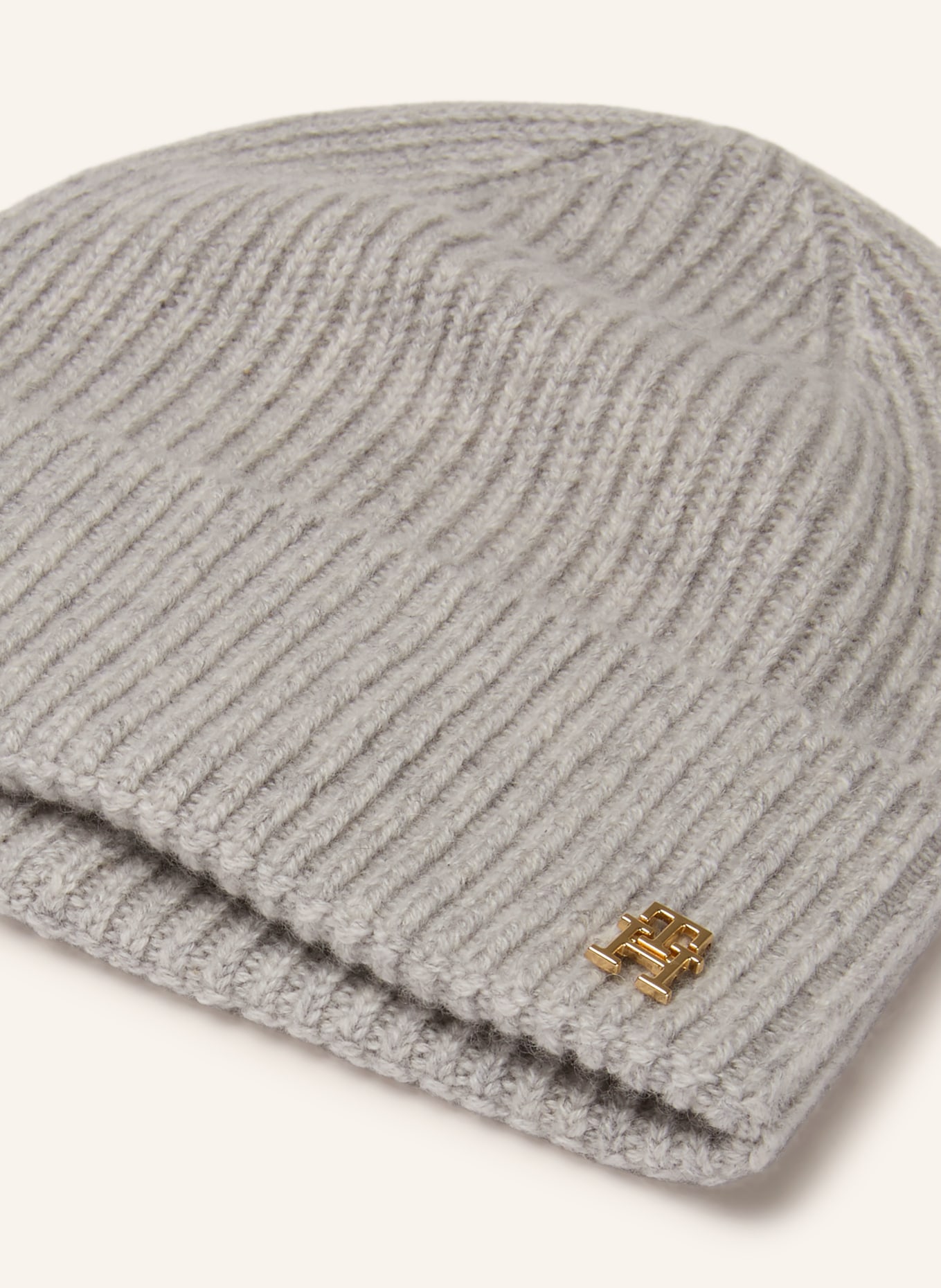 TOMMY HILFIGER Cashmere Hat: LIGHT GRAY