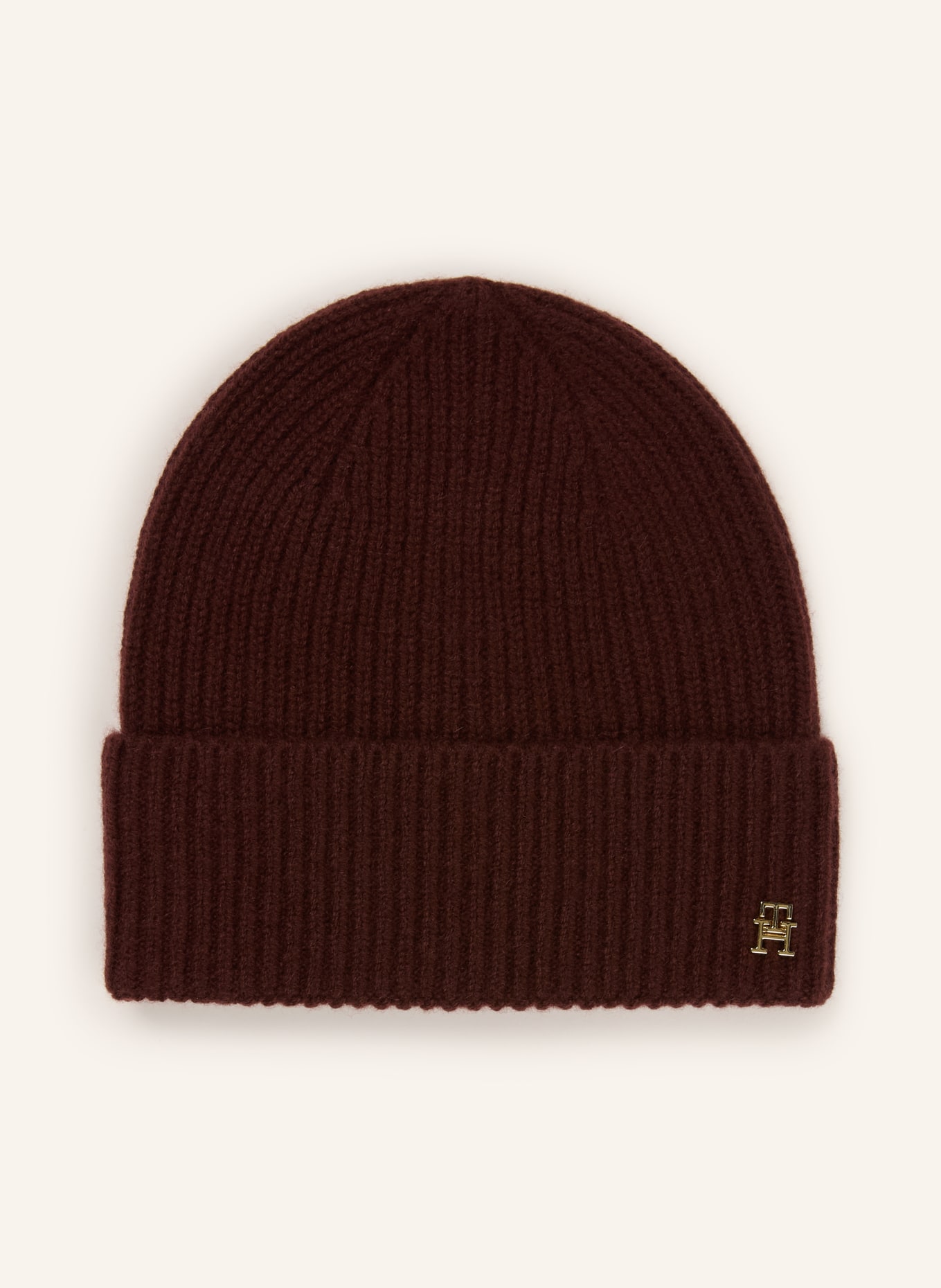 TOMMY HILFIGER Cashmere Hat: DARK RED