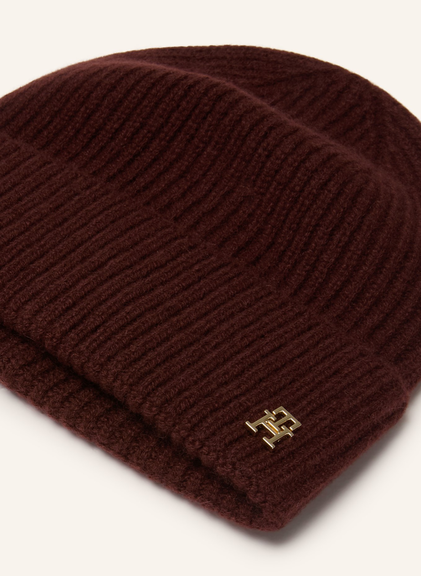 TOMMY HILFIGER Cashmere Hat: DARK RED