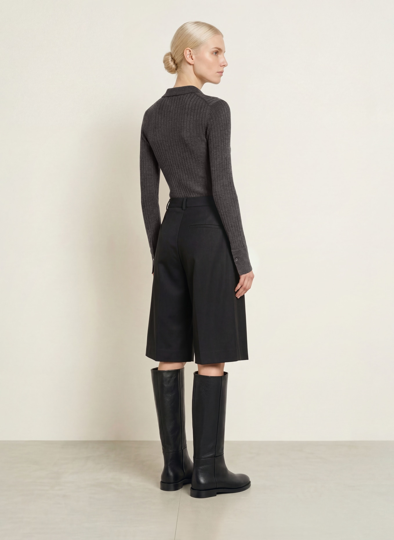 darling harbour Merinowool Cardigan: truffle melange