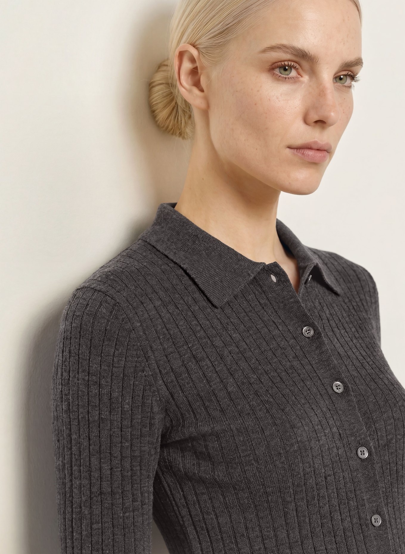 darling harbour Merinowool Cardigan: truffle melange