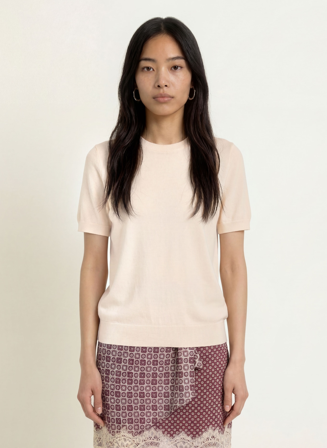 darling harbour Gebreid shirt van merinowol: OFFWHITE