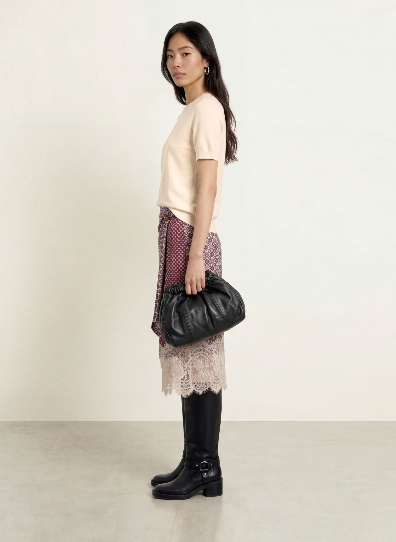 darling harbour Gebreid shirt van merinowol: OFFWHITE