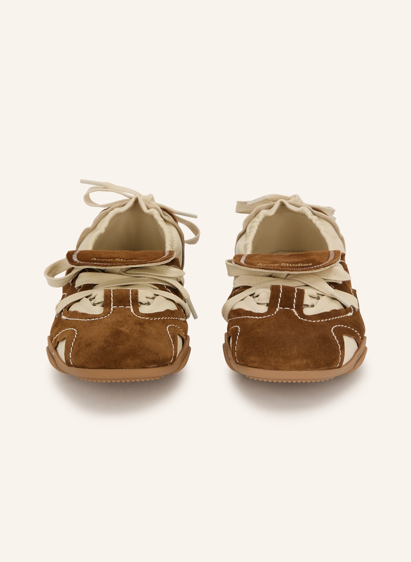 Acne Studios Sneakers: BROWN / CREAM