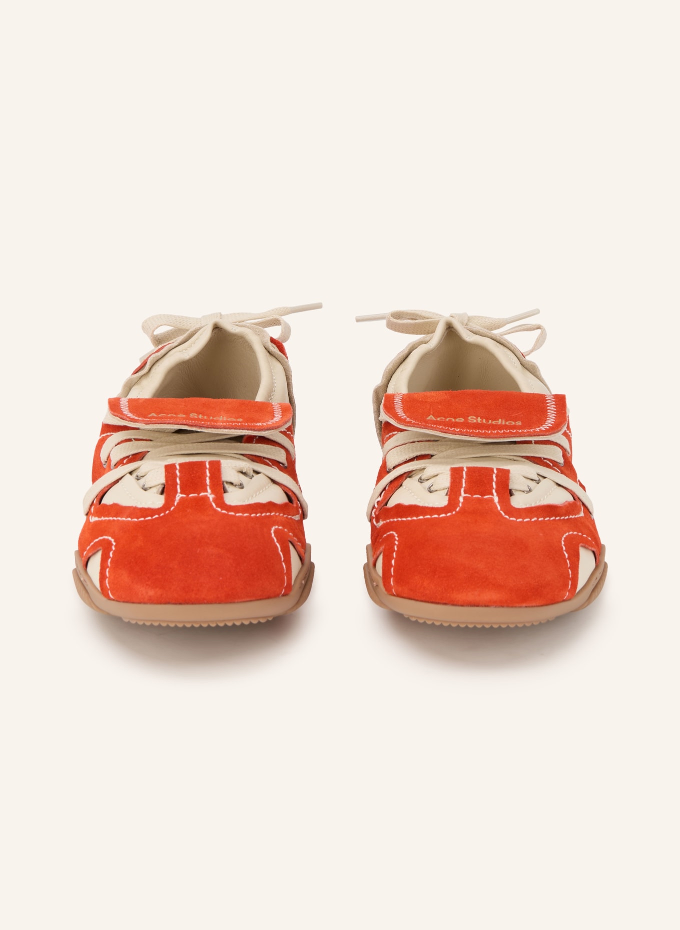 Acne Studios Sneakers: ORANGE / ÉCRU