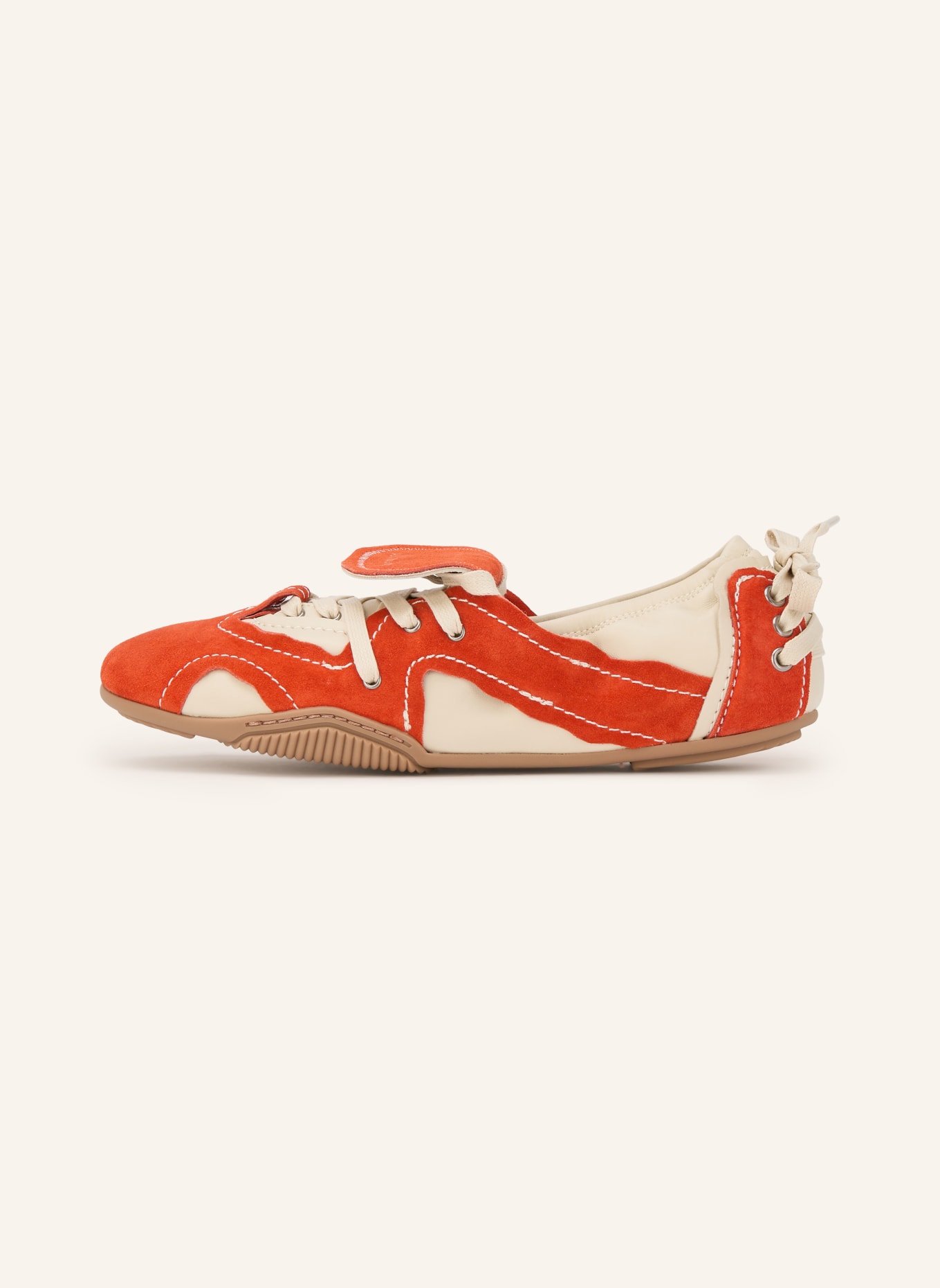 Acne Studios Sneakers: ORANGE / ÉCRU