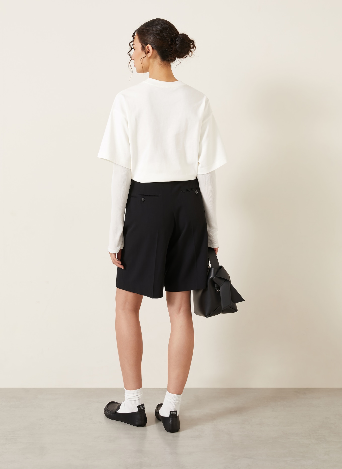 Acne Studios Longsleeve: WEISS / DUNKELBLAU